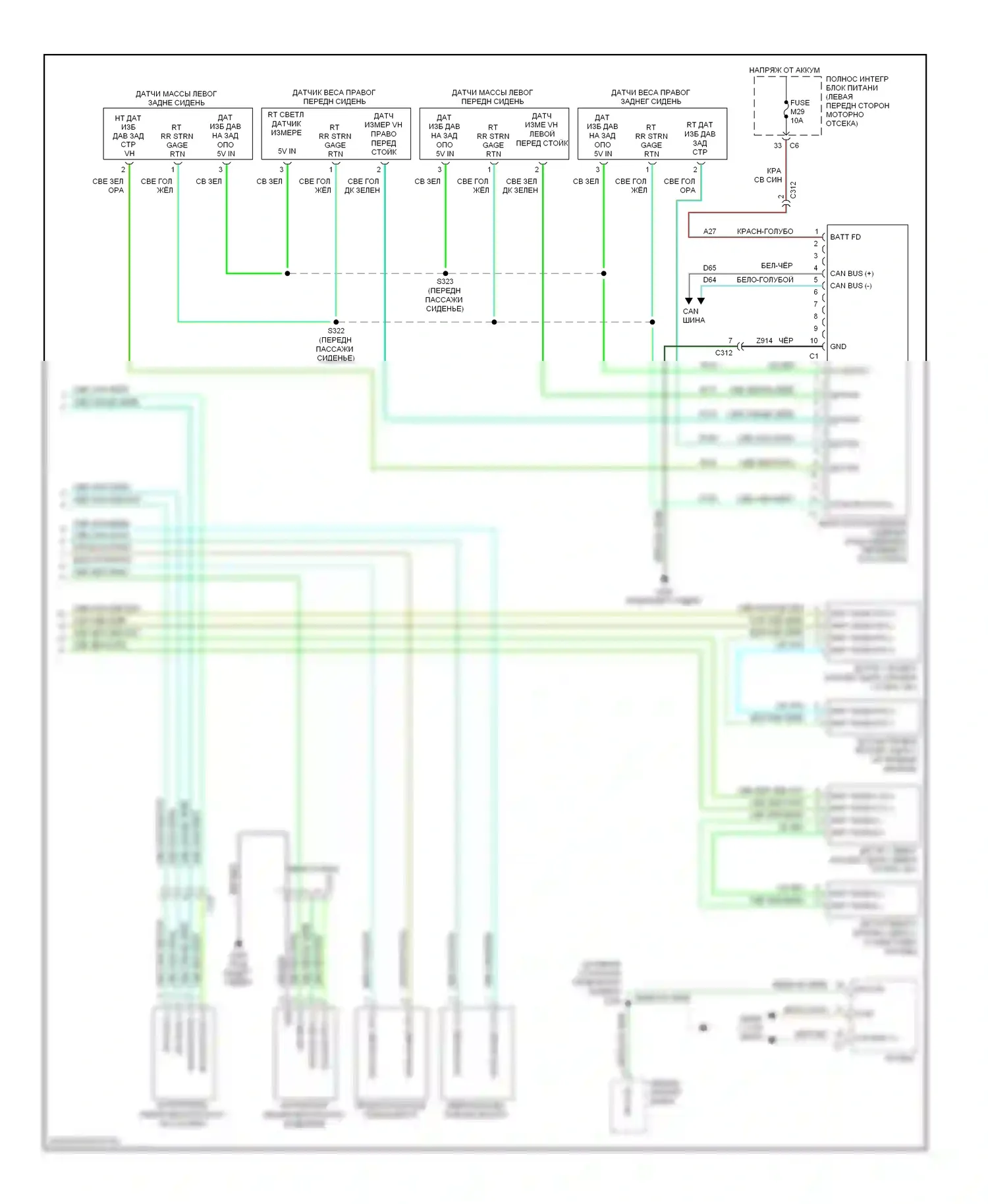 Подушки безопасности — Электросхема подушек безопасности — Электросхема подушек безопасности (2 из 2). Jeep Liberty II (2007-2012)