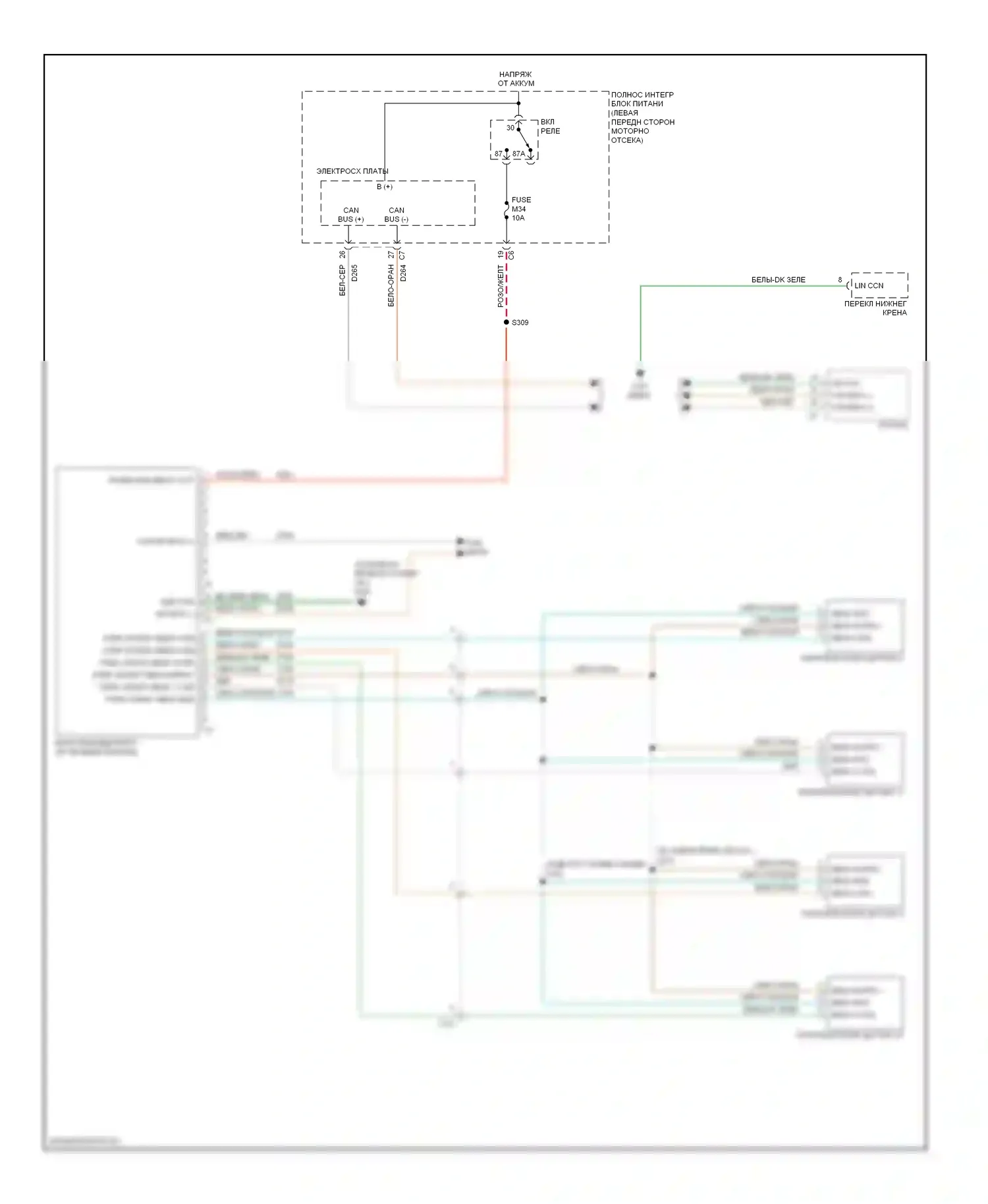 Системы помощи водителю — Электросхема навигации — Электросхема навигации. Jeep Liberty II (2007-2012)