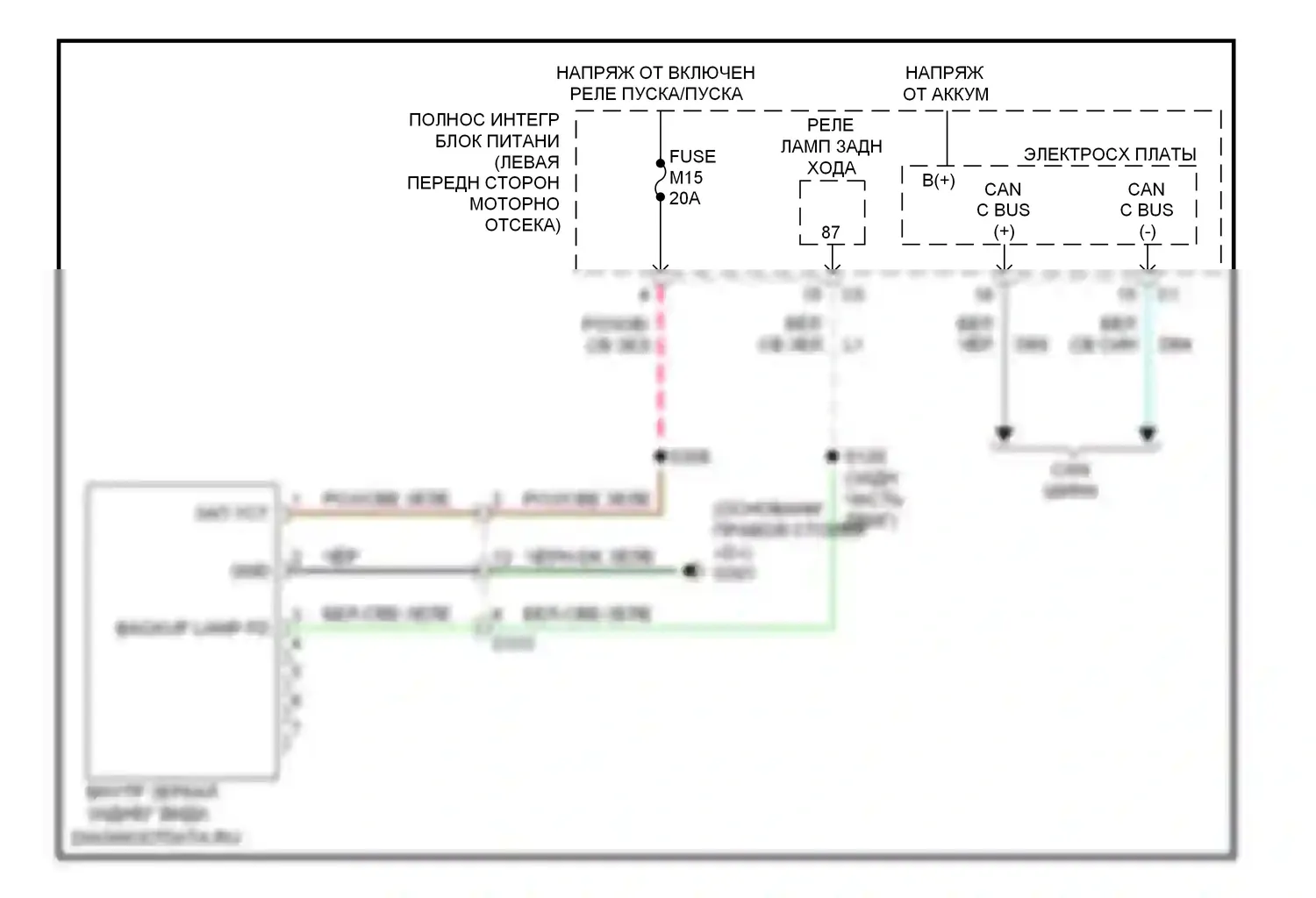 Управление зеркалами заднего вида — Автоматическая электросхема дневного/ночного зеркала, без громкоговорящей связи — Автоматическая электросхема дневного/ночного зеркала, без громкоговорящей связи. Jeep Liberty II (2007-2012)