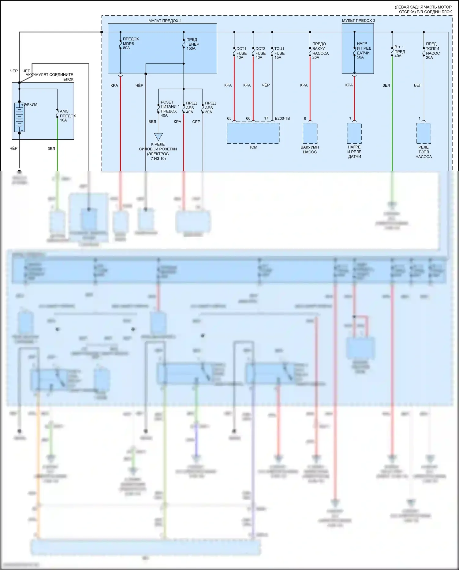 Блок предохранителей и реле 1,6л турбо — 1.6л турбо, электросхема блока предохранителей реле — 1.6л турбо, электросхема блока предохранителей реле (1 из 10). Kia Forte III рестайлинг (2021-2024)