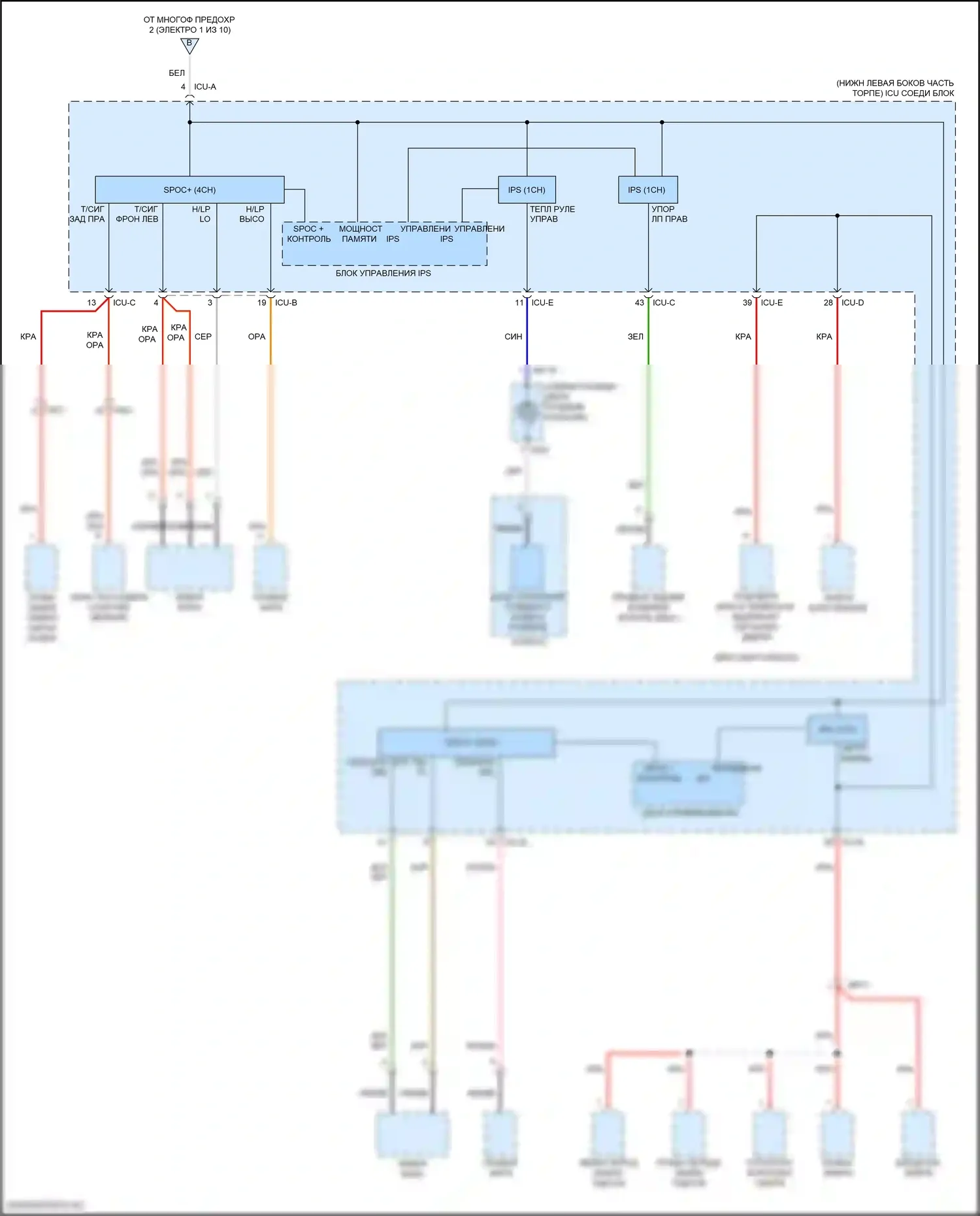 Блок предохранителей и реле 2.0л — 2.0л, электросхема блока предохранителей релейных — 2.0л, электросхема блока предохранителей релейных (4 из 10). Kia Forte III рестайлинг (2021-2024)