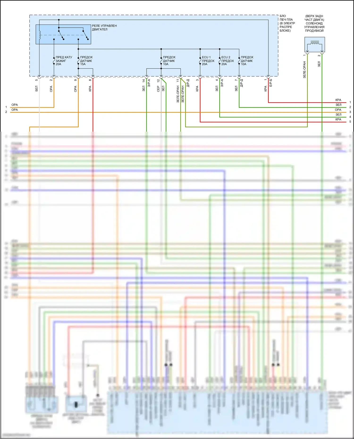 Двигатель — Электросхема двигателя 1,6л турбо — Электросхема двигателя 1,6л турбо (4 из 6). Kia Forte III рестайлинг (2021-2024)