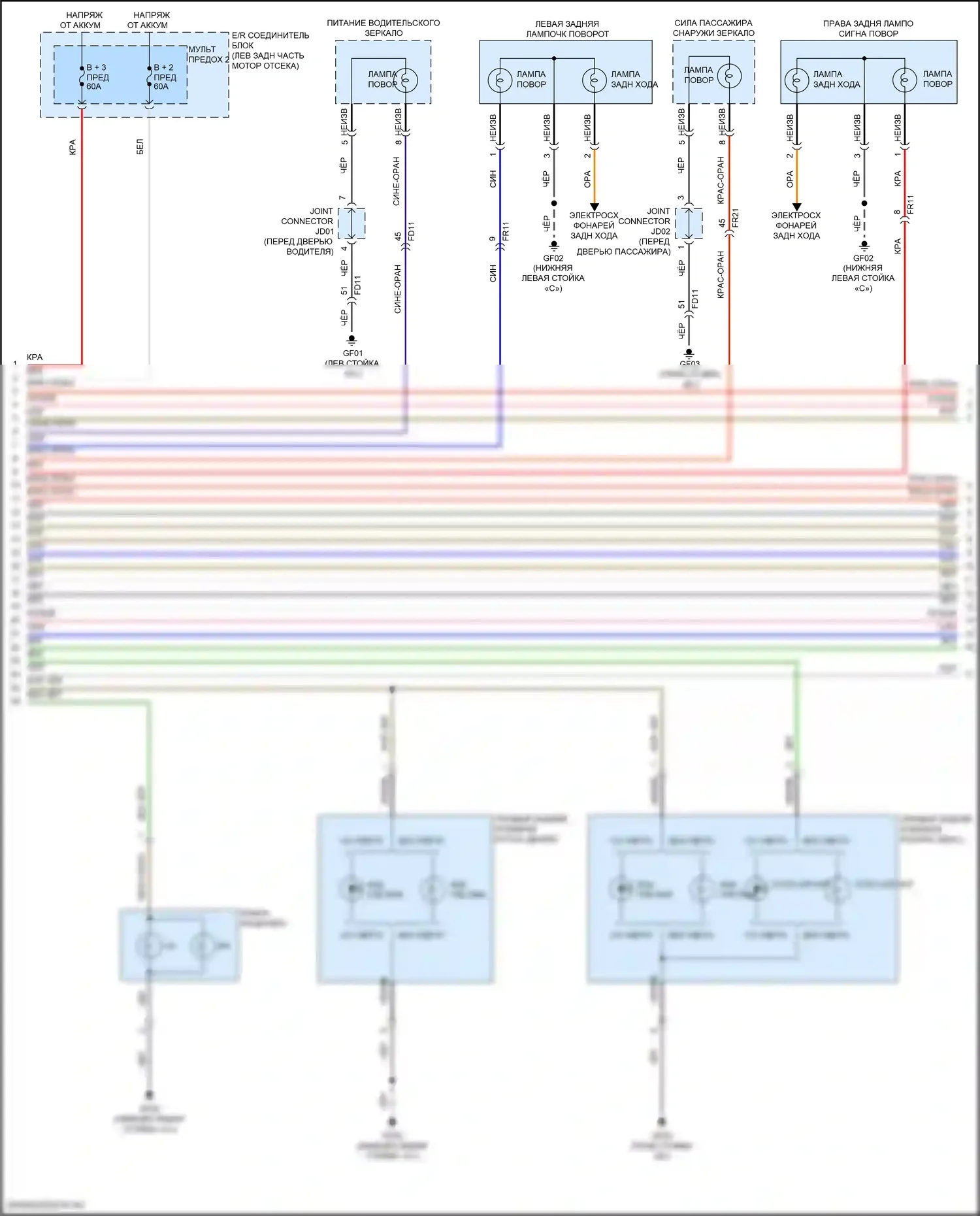 Фары и фонари 2.0л — 2.0л, электросхема фар и фонарей — 2.0л, электросхема фар и фонарей (2 из 4). Kia Forte III рестайлинг (2021-2024)