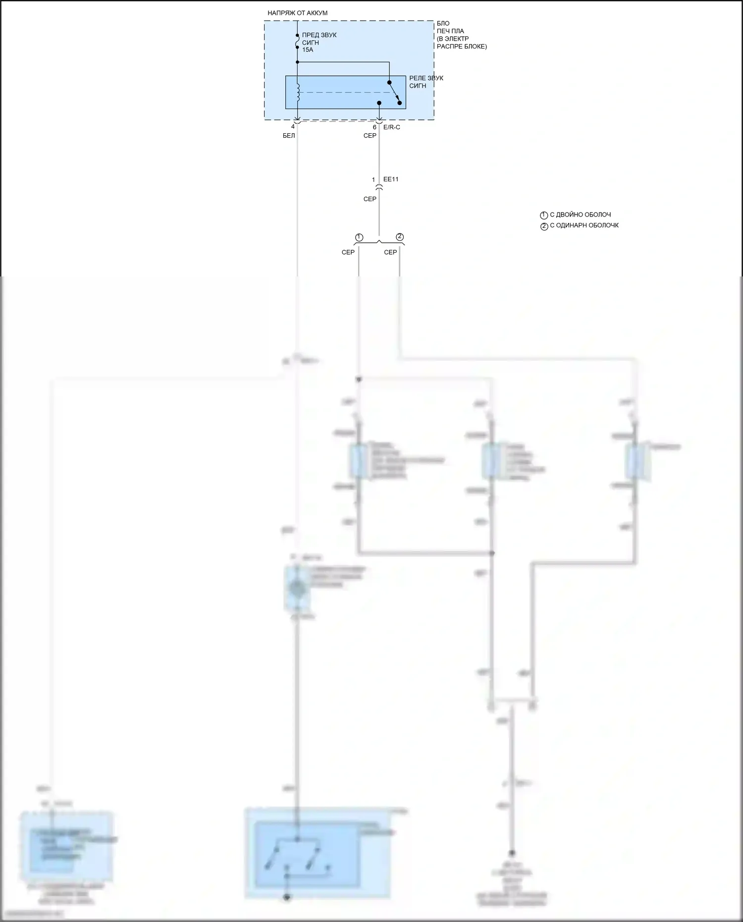 Клаксон — Электросхема клаксона — Электросхема клаксона. Kia Forte III рестайлинг (2021-2024)