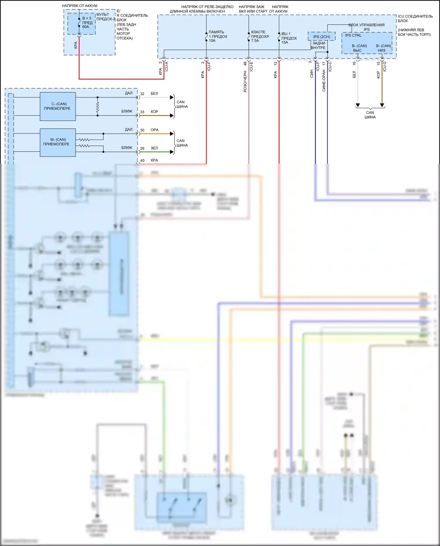 Освещение салона — Электросхема подсветки приборной панели — Электросхема подсветки приборной панели (1 из 4). Kia Forte III рестайлинг (2021-2024)