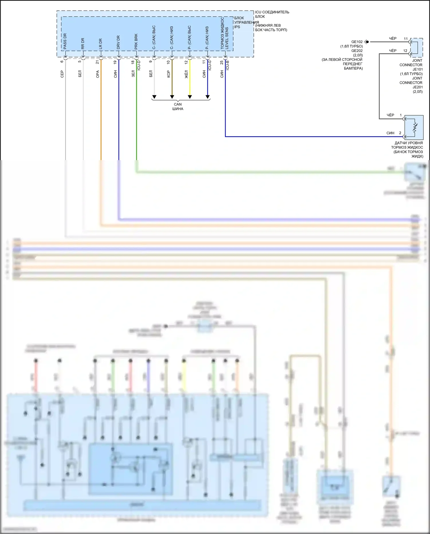 Приборная панель — Электросхема приборной панели, tft lcd — Электросхема приборной панели, tft lcd (2 из 3). Kia Forte III рестайлинг (2021-2024)