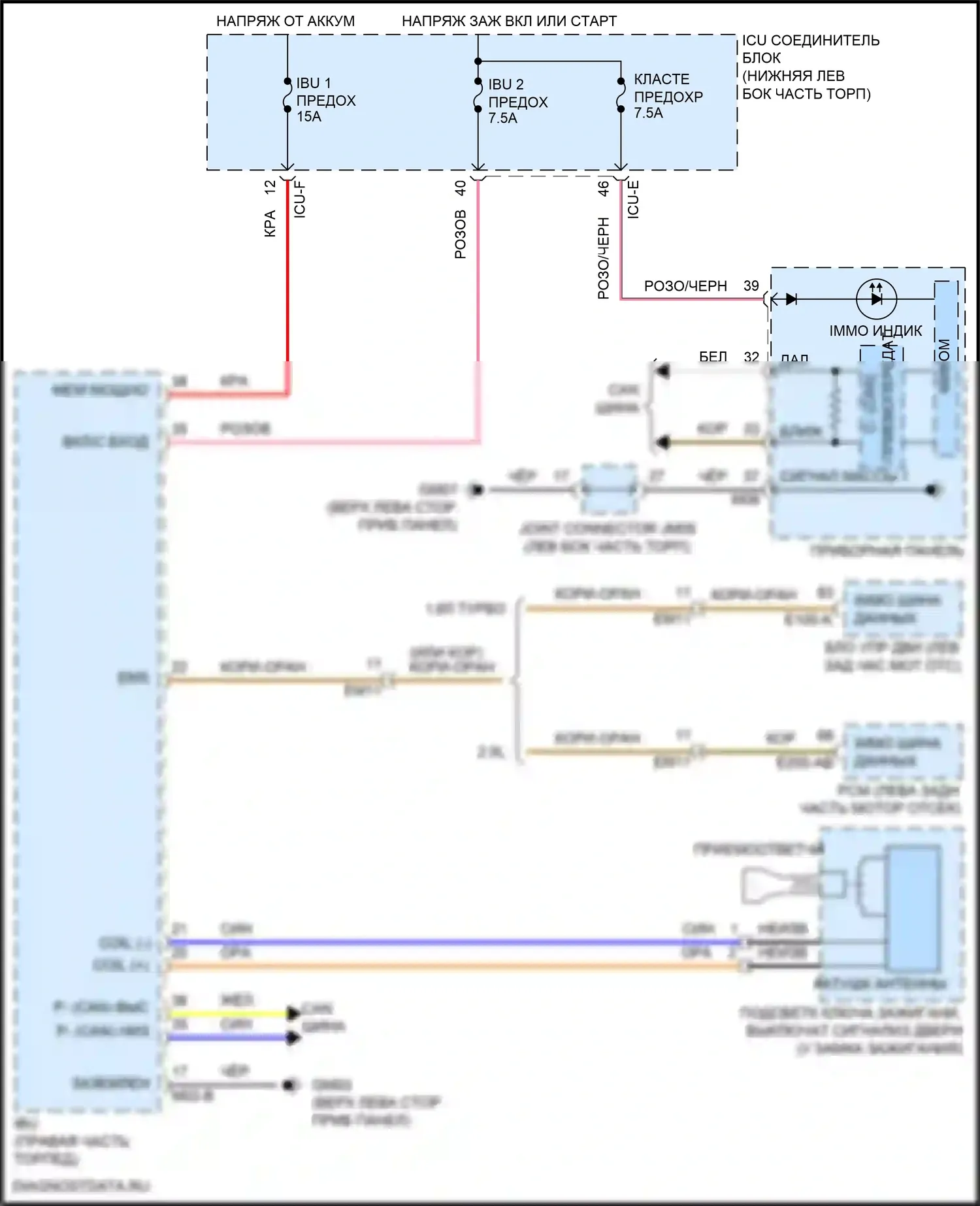 Сигнализация — Электросхема иммобилайзера, без смарт-ключа — Электросхема иммобилайзера, без смарт-ключа. Kia Forte III рестайлинг (2021-2024)