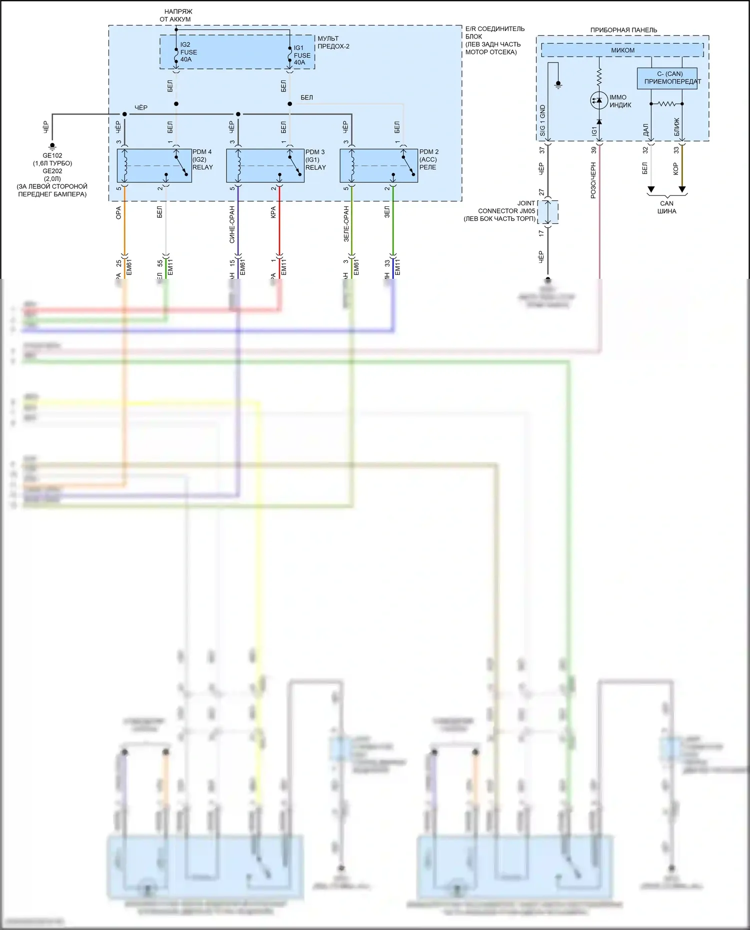 Сигнализация — Электросхема иммобилайзера, с интеллектуальной системой ключей — Электросхема иммобилайзера, с интеллектуальной системой ключей (3 из 3). Kia Forte III рестайлинг (2021-2024)
