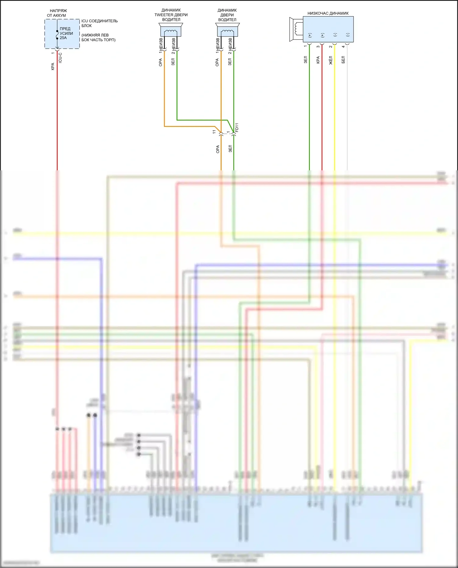 Системы помощи водителю — Электросхема навигации, с усилителем — Электросхема навигации, с усилителем (3 из 4). Kia Forte III рестайлинг (2021-2024)
