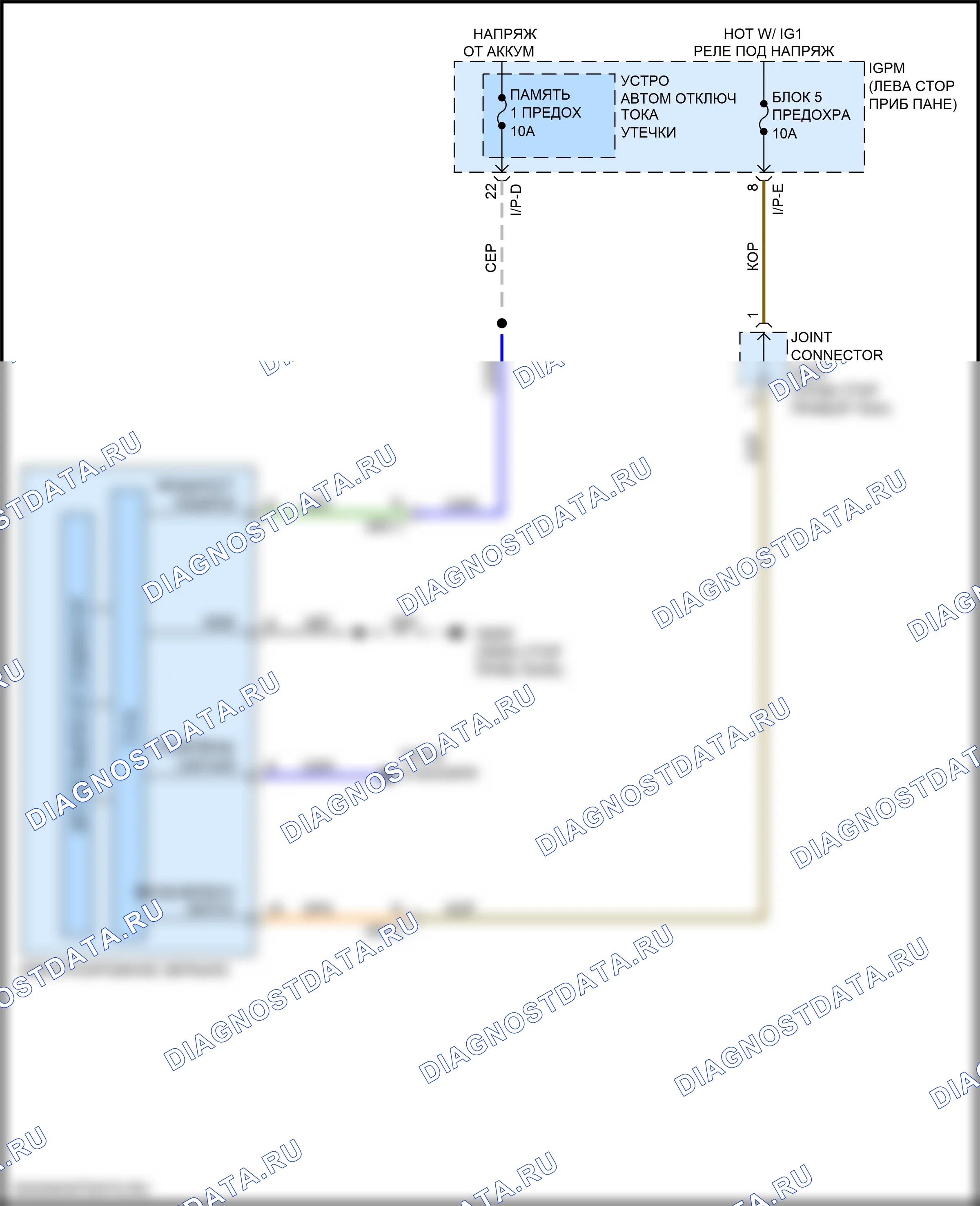 Управление зеркалами заднего вида — Электрохромная электросхема зеркала, подключаемый гибрид без mts — Электрохромная электросхема зеркала, подключаемый гибрид без mts. Kia Optima IV (2015-2018)