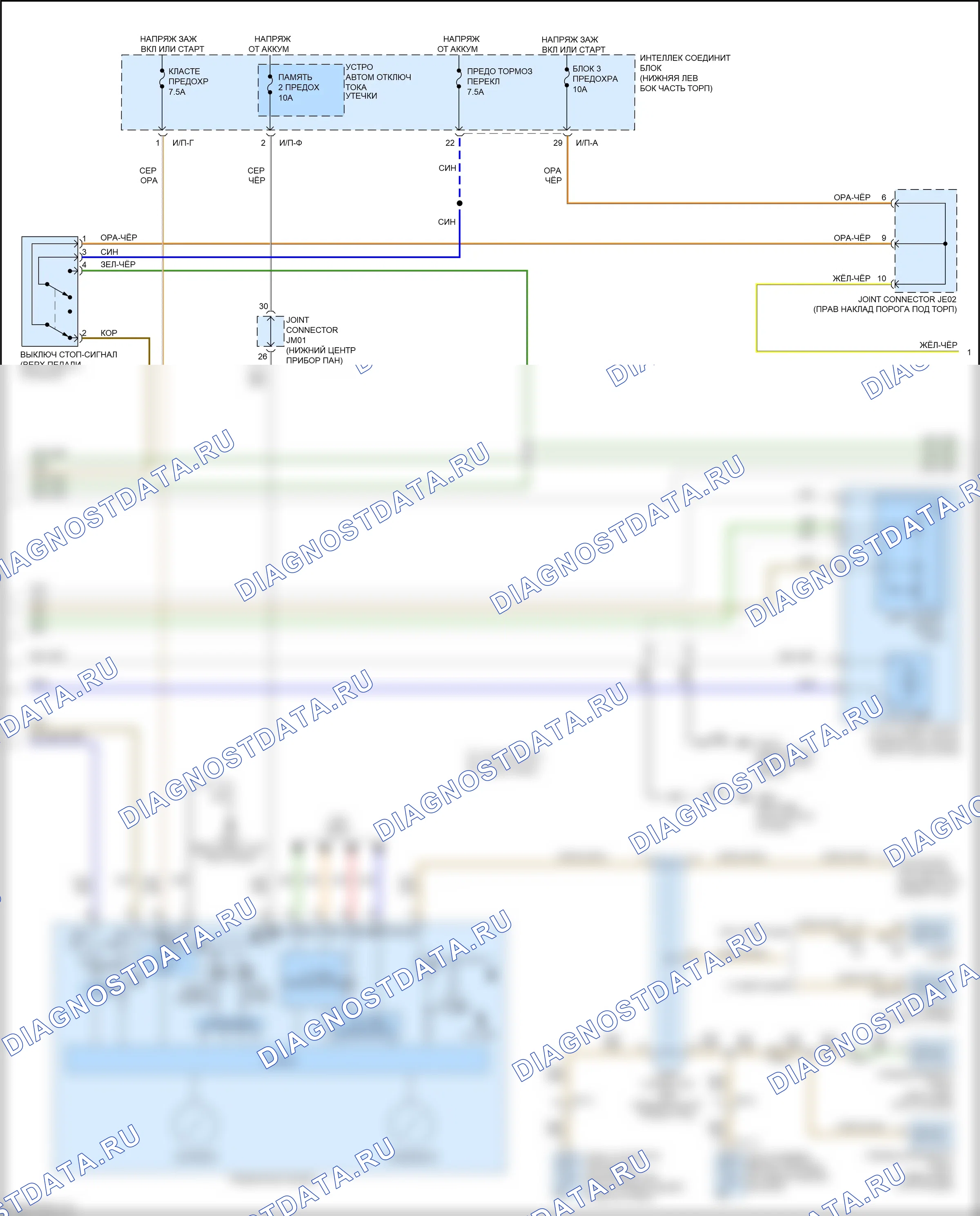 Круиз-контроль — Электросхема круиз-контроля — Электросхема круиз-контроля (2 из 3). Kia Sedona III (2014-2020)
