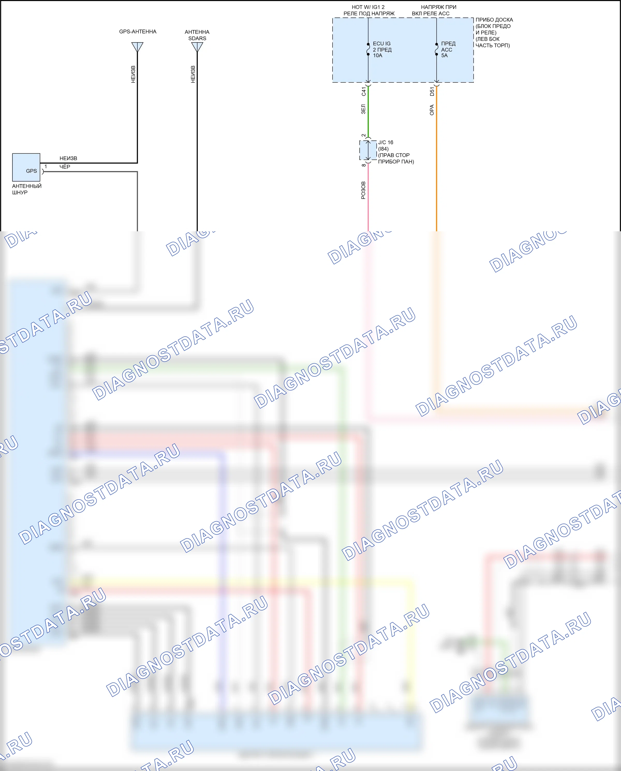 Системы помощи водителю — Электросхема навигации, раннего выпуска — Электросхема навигации, раннего выпуска (1 из 6). Lexus NX Z10 рестайлинг (2017-2021)