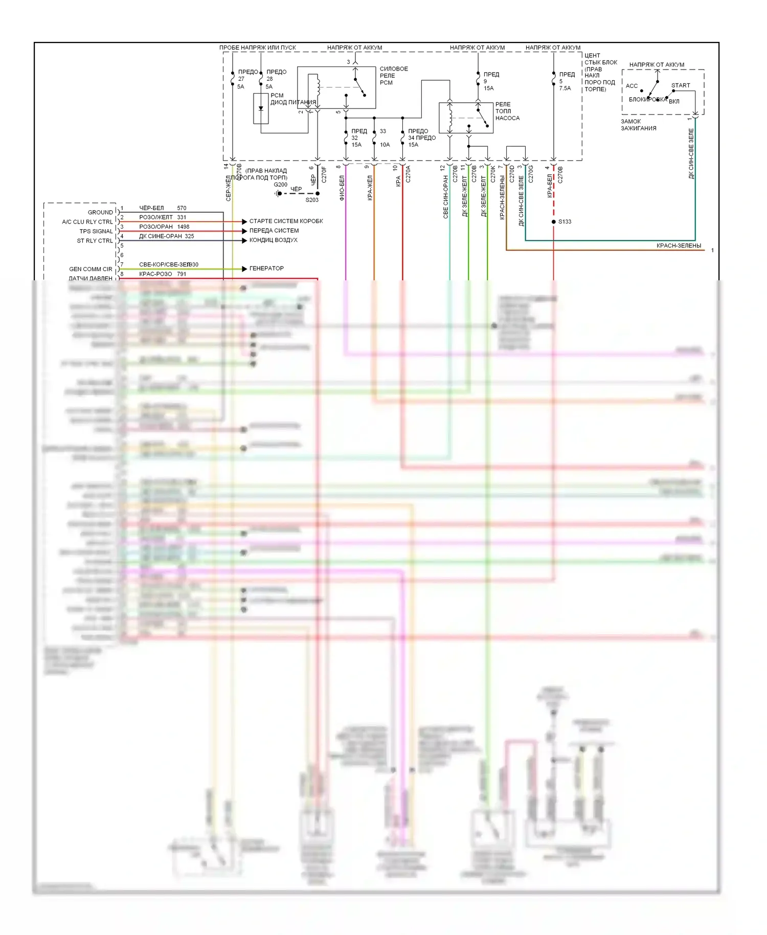 Двигатель — Электросхема двигателя 5.4l — Электросхема двигателя 5.4l (1 из 4). Lincoln Navigator II (2002-2006)
