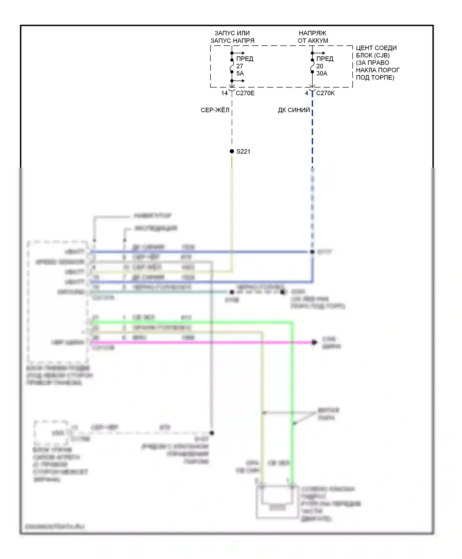 Электроусилитель руля — Электросхема электроусилителя руля — Электросхема электроусилителя руля. Lincoln Navigator II (2002-2006)