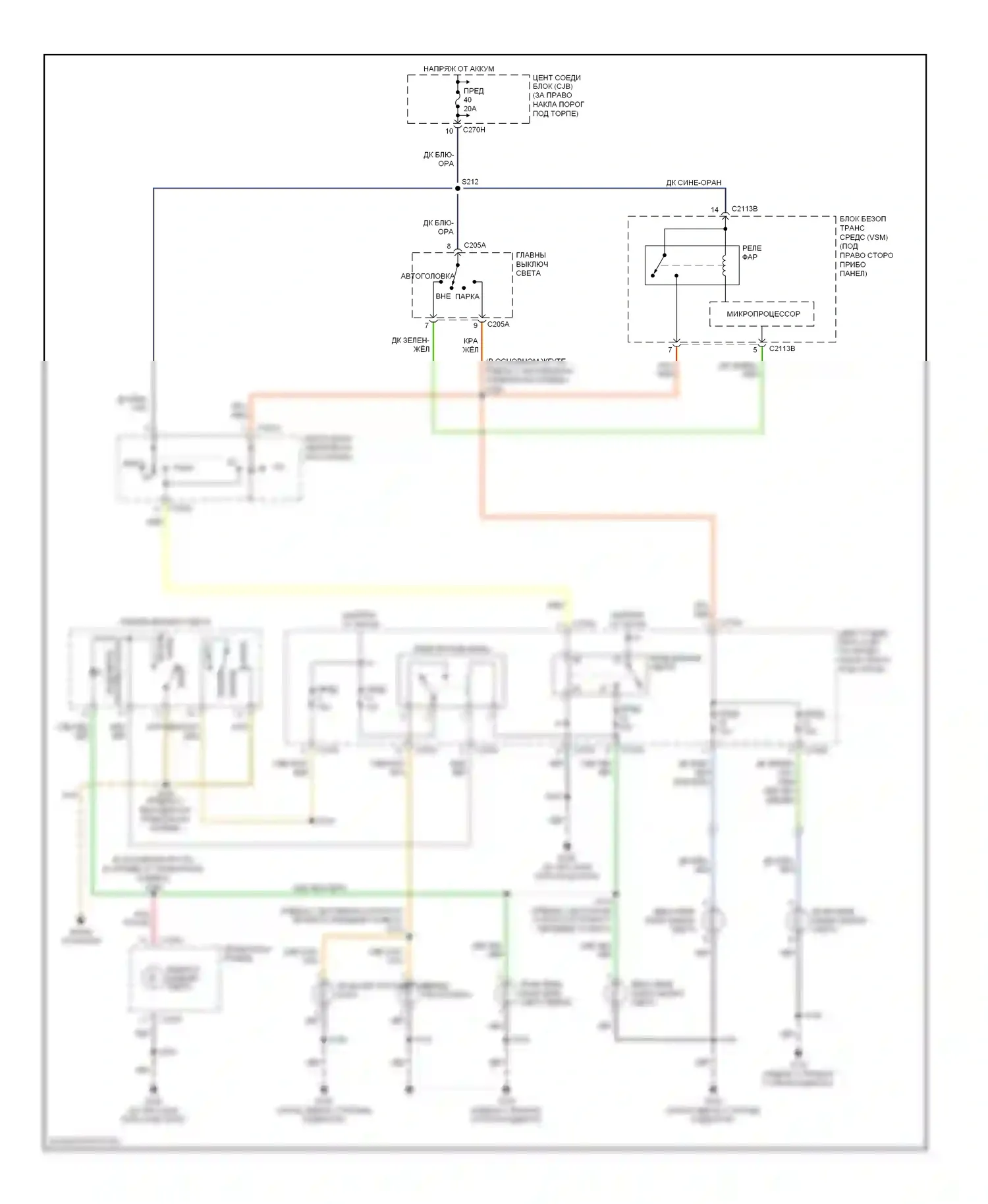 Фары — Электросхема фар, без дрели — Электросхема фар, без дрели. Lincoln Navigator II (2002-2006)