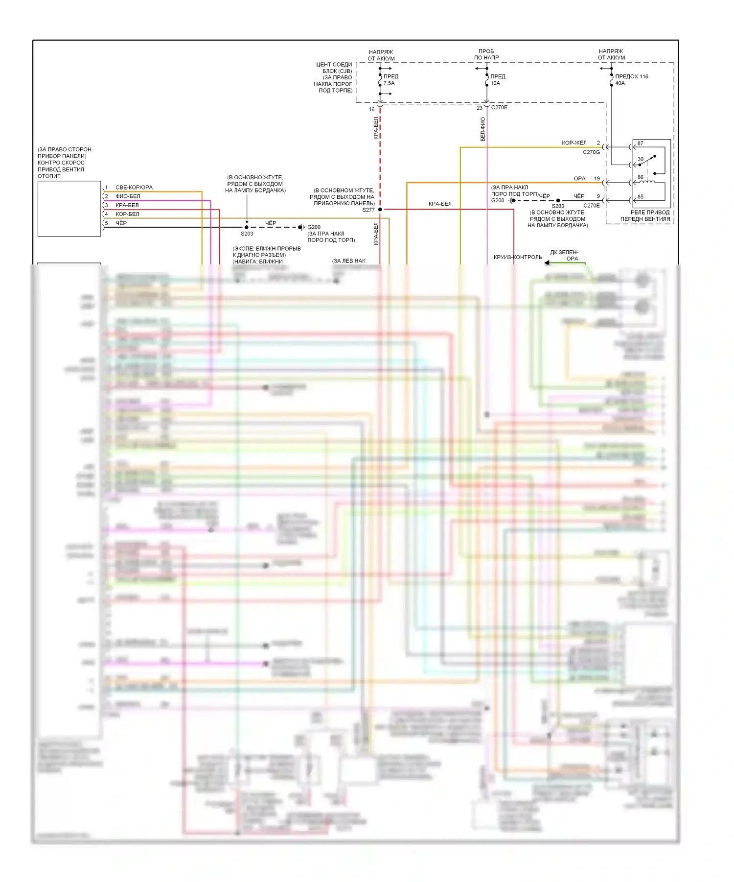 Кондиционирование воздуха — Электросхема климат контроля — Электросхема климат контроля (1 из 2). Lincoln Navigator II (2002-2006)