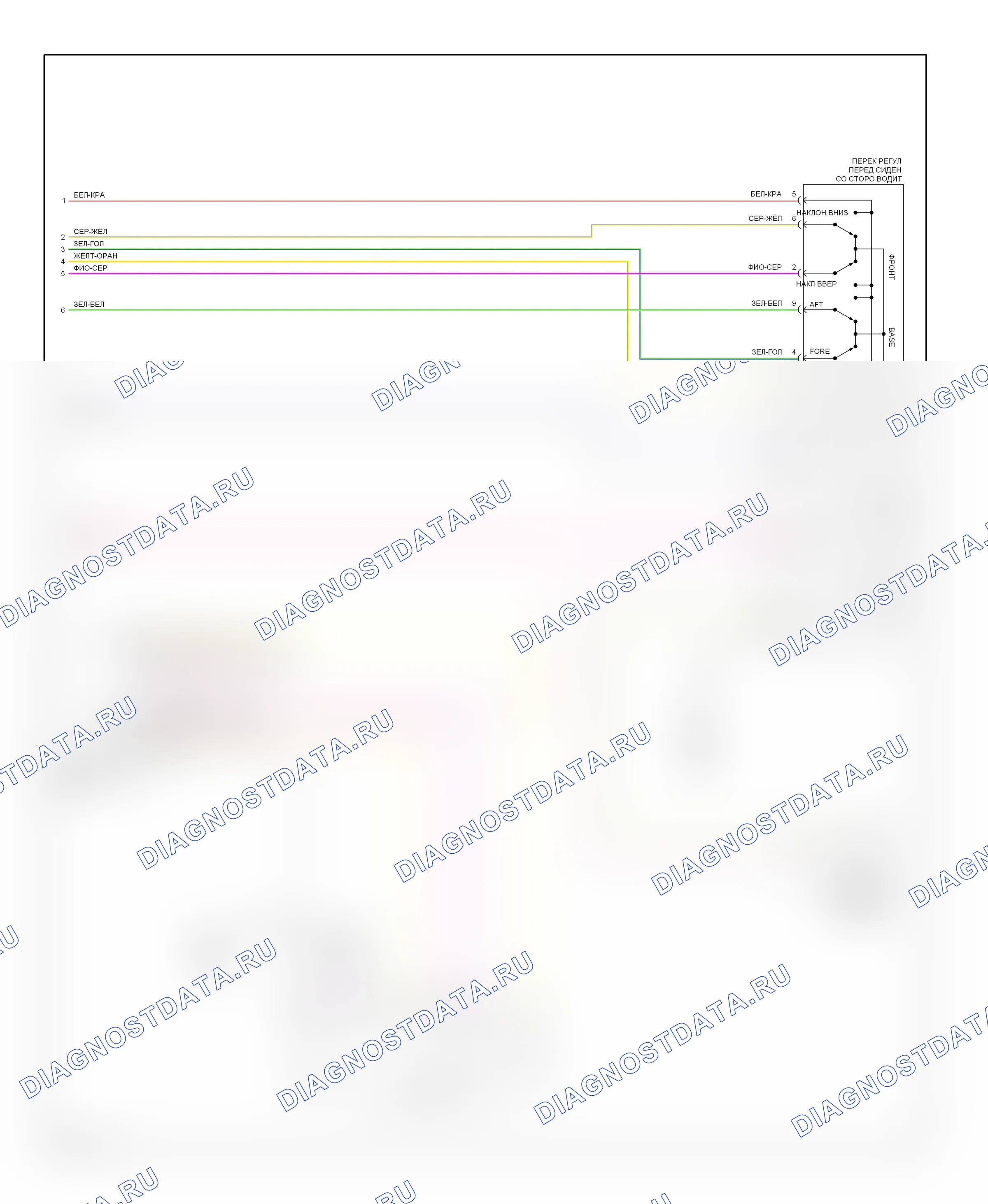 Память — Электросхема сиденья памяти — Электросхема сиденья памяти (2 из 2). Lincoln Zephyr US (2006-2006)