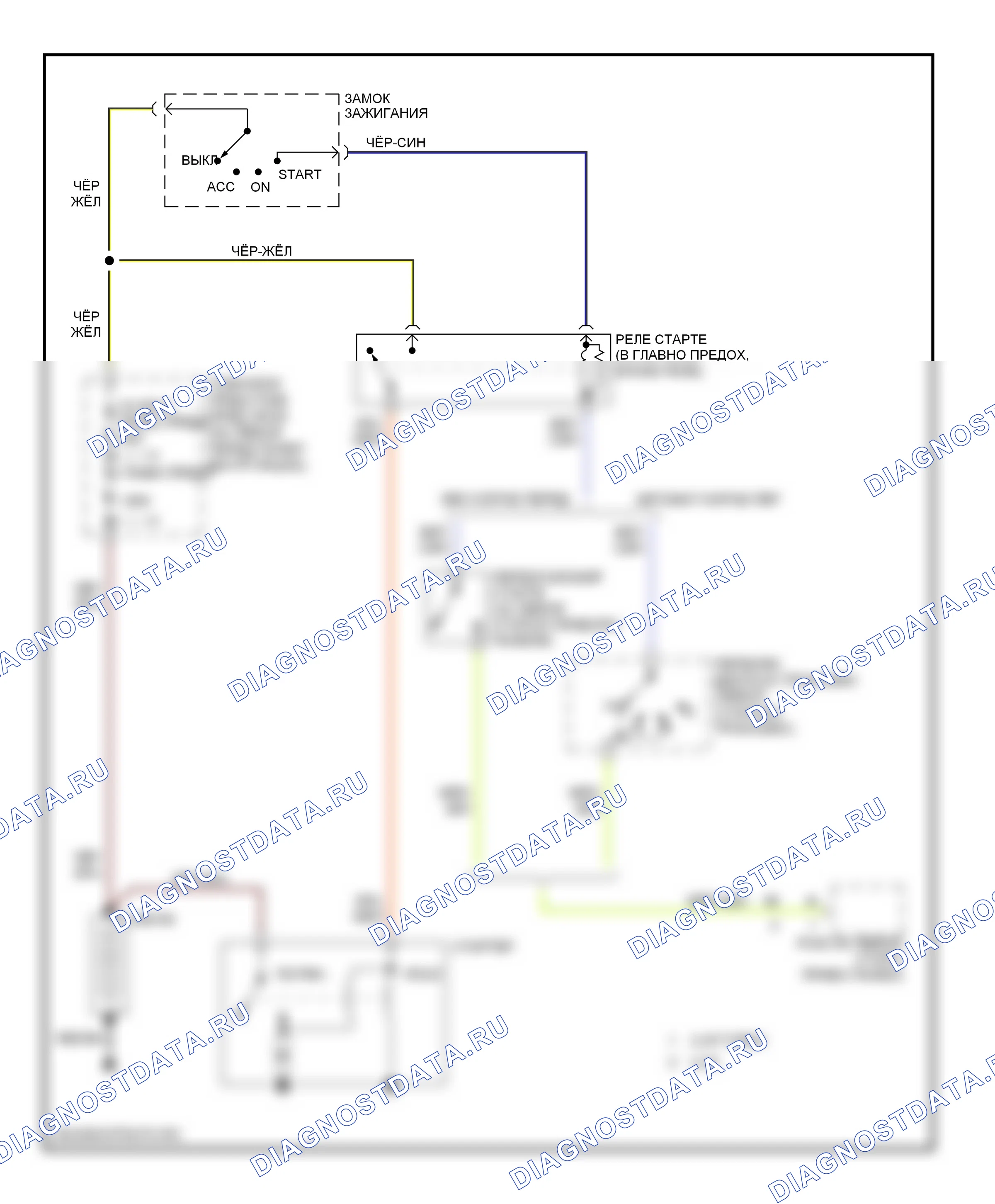 Стартер/генератор 2.3л — 2.3l, электросхема стартера — 2.3l, электросхема стартера. Mazda 6 GG рестайлинг (2005-2008)