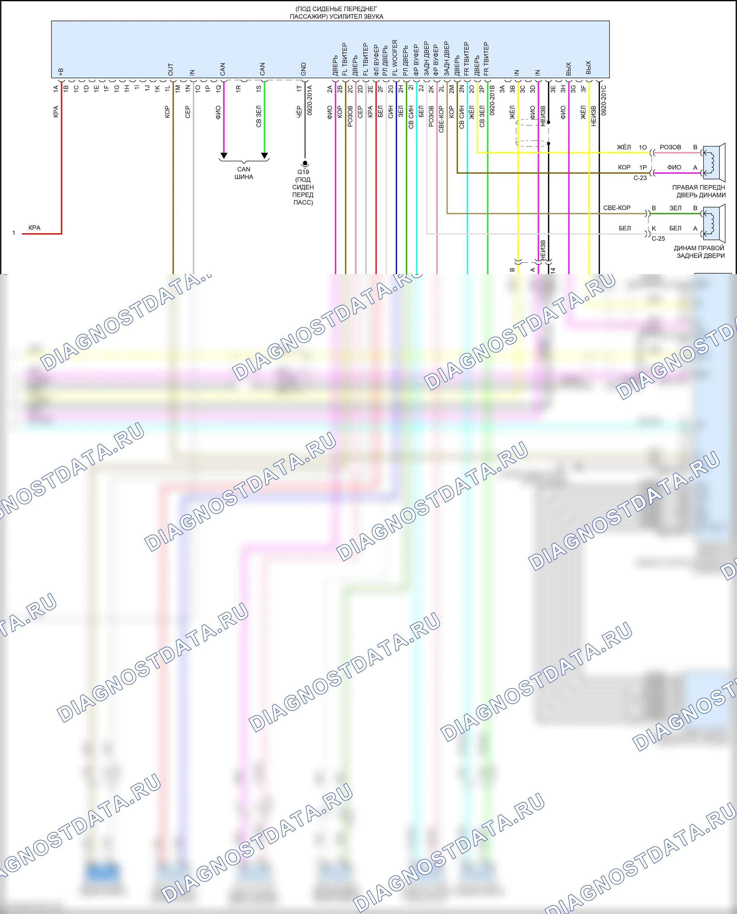 Магнитола — Электросхема магнитолы, без bose — Электросхема магнитолы, без bose (4 из 4). Mazda CX-30 I (2019-2024)