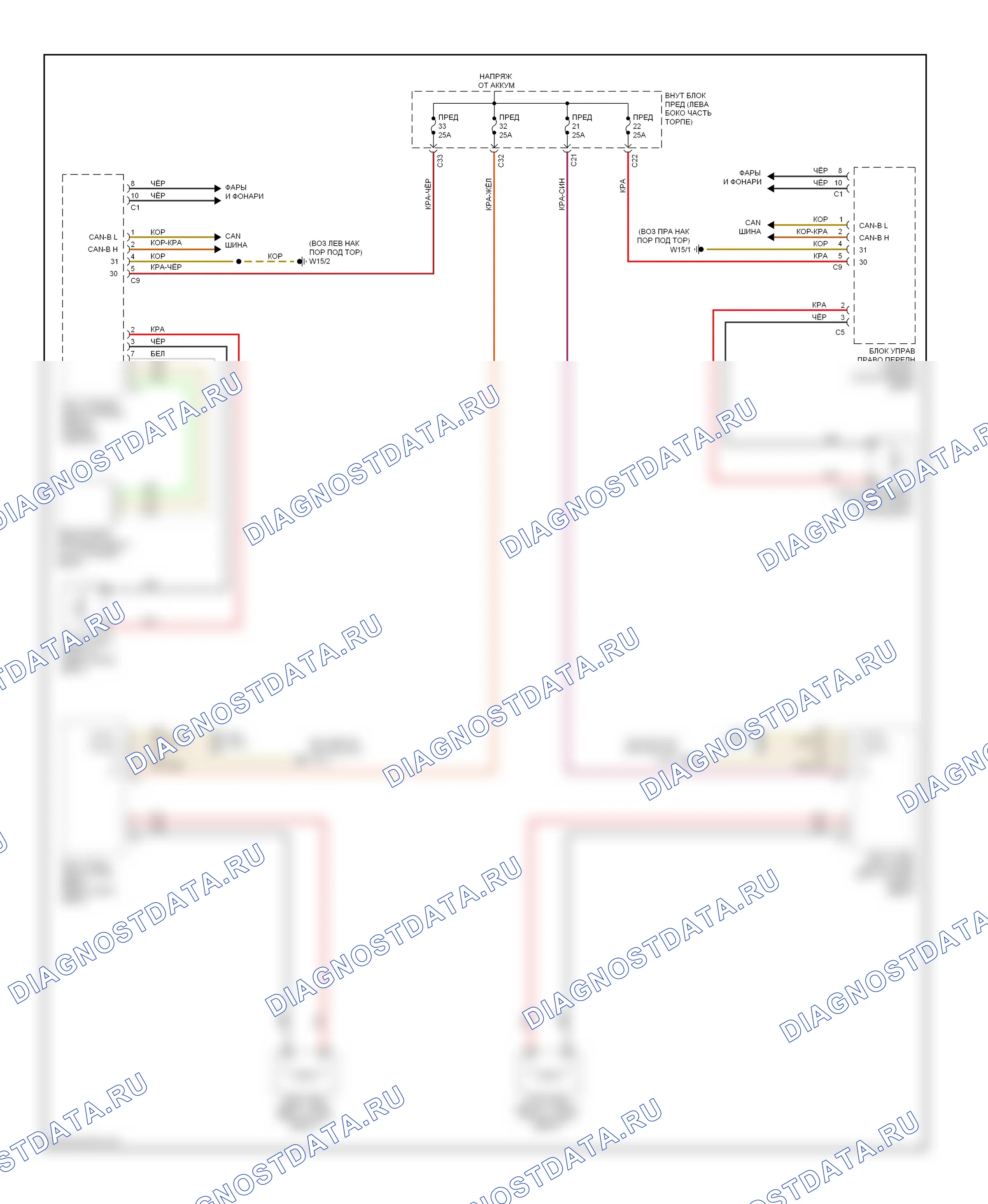 Центральный замок — Электросхема центрального замка с автоблокировкой, седан — Электросхема центрального замка с автоблокировкой, седан (2 из 2). Mercedes-Benz E-класс W211/S211 рестайлинг (2006-2009)