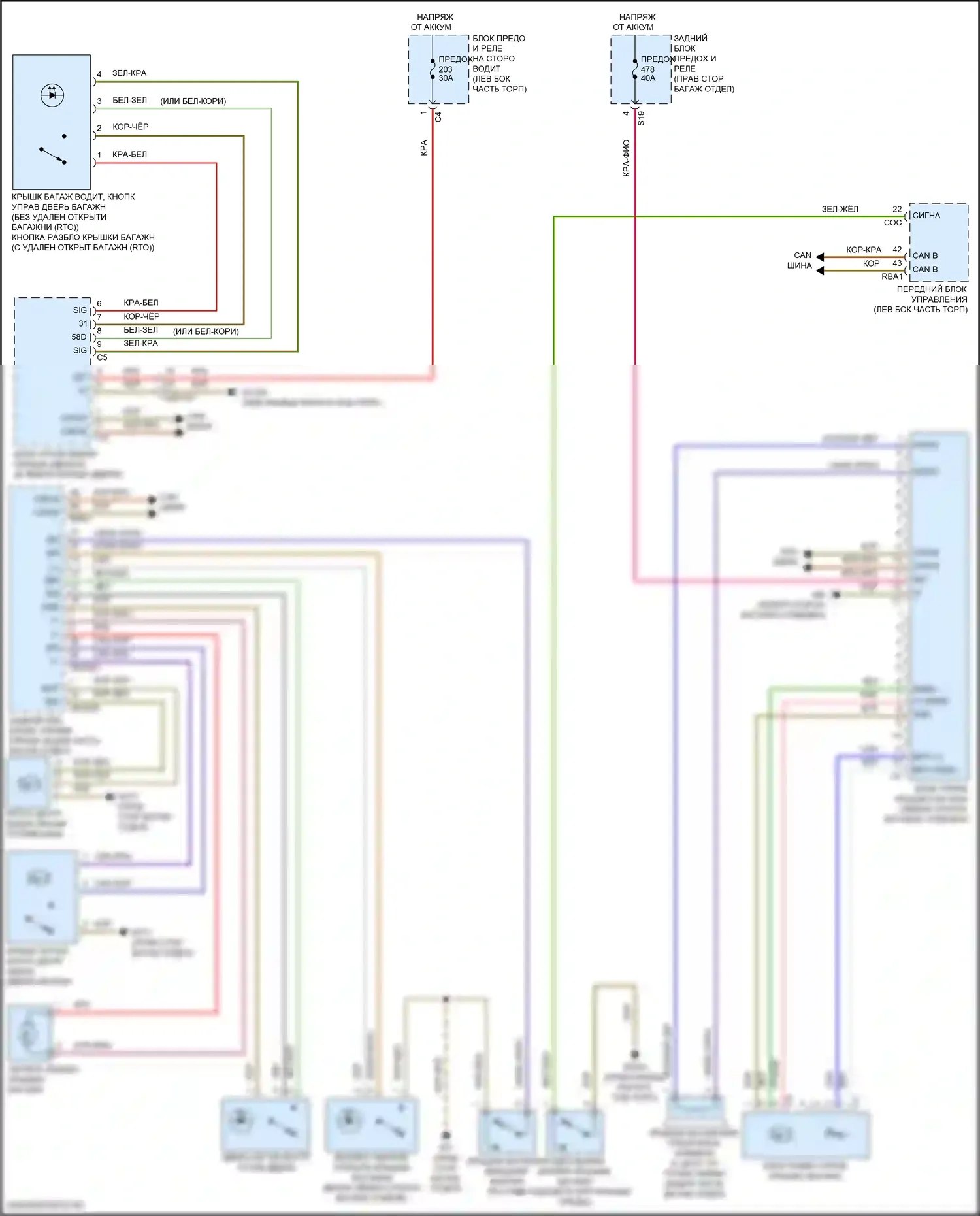 Багажник, задняя дверь, лючок топливного бака — Электропривод багажника электросхема — Электропривод багажника электросхема. Mercedes-Benz E-класс All-Terrain S213 рестайлинг (2020-2024)