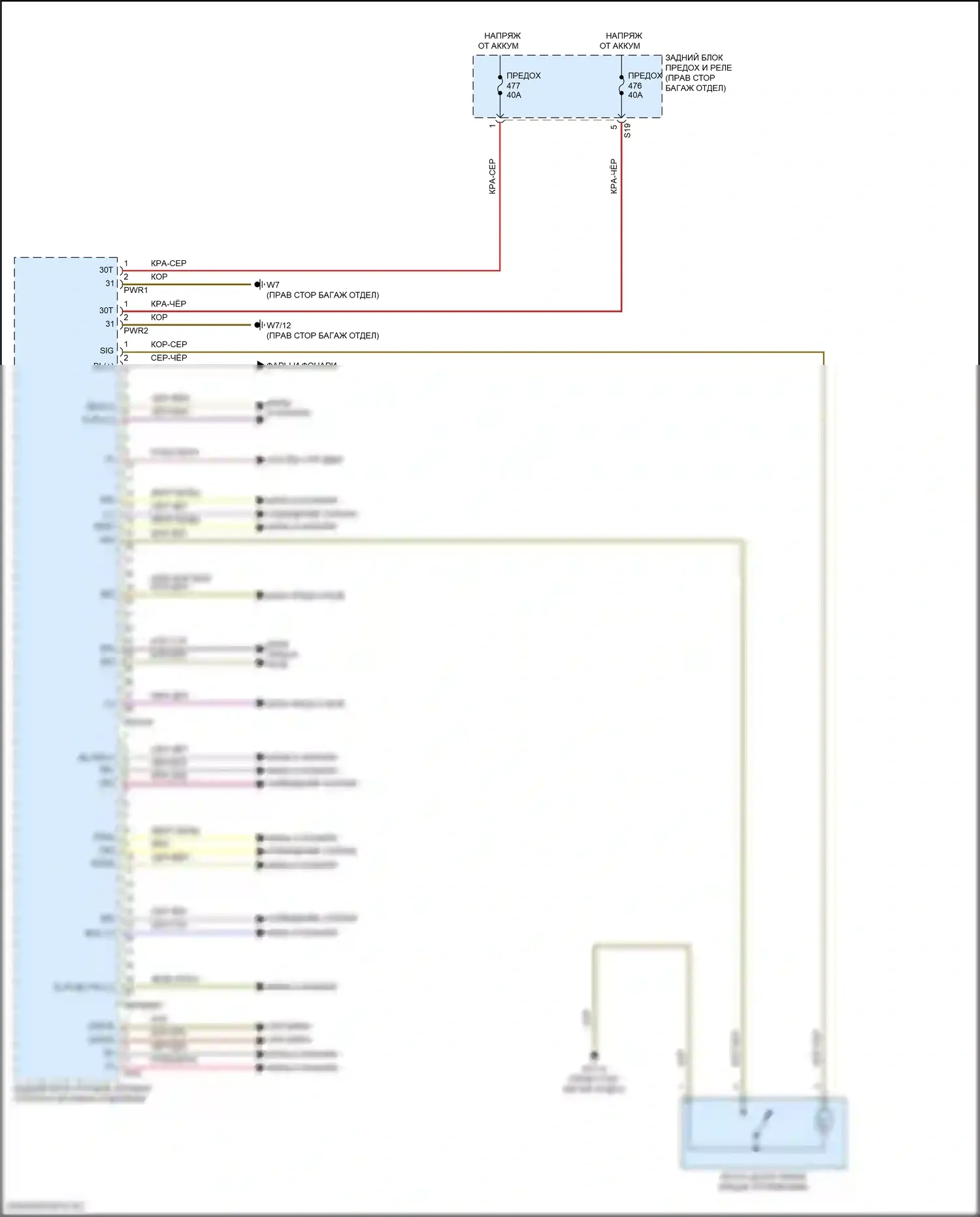 Блоки управления кузовом — Электросхема заднего блока управления sam, купе — Электросхема заднего блока управления sam, купе (1 из 2). Mercedes-Benz E-класс All-Terrain S213 рестайлинг (2020-2024)