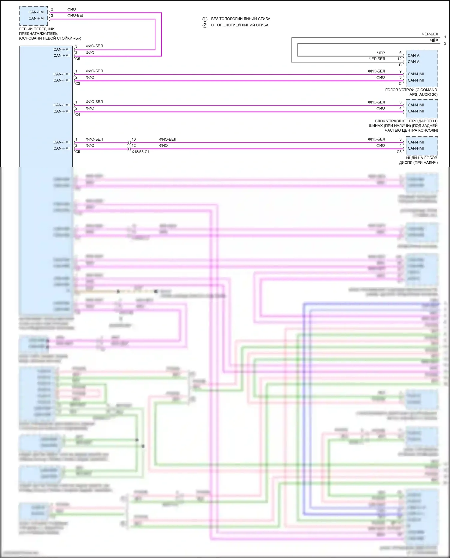 Can шина — Электросхема шины высокого/низкого уровня, купе — Электросхема шины высокого/низкого уровня, купе (1 из 6). Mercedes-Benz E-класс All-Terrain S213 рестайлинг (2020-2024)