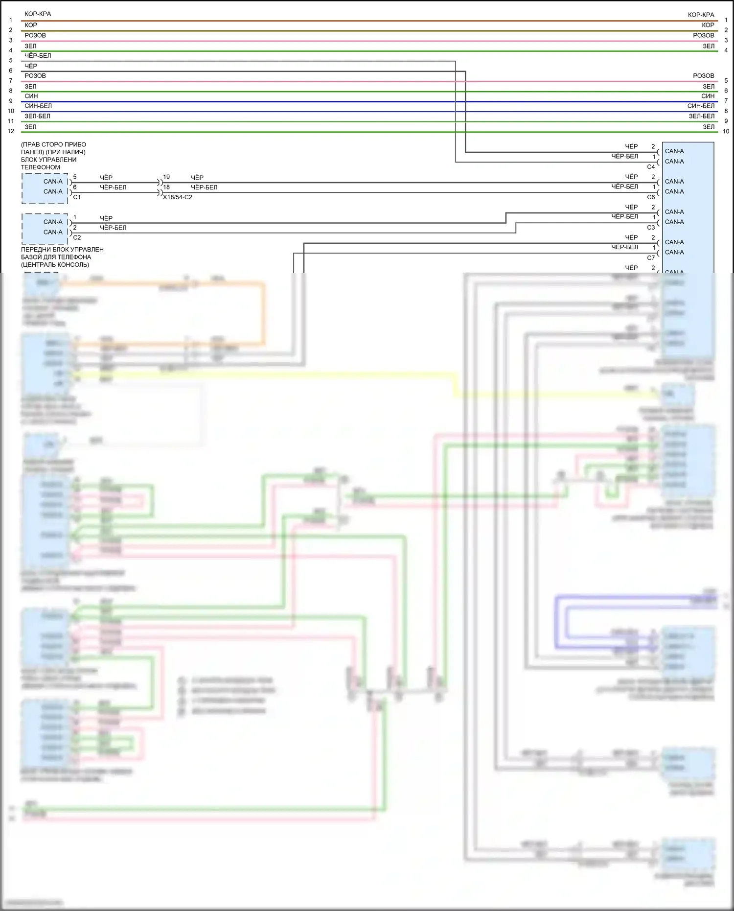 Can шина — Электросхема шины высокого/низкого уровня, купе — Электросхема шины высокого/низкого уровня, купе (4 из 6). Mercedes-Benz E-класс All-Terrain S213 рестайлинг (2020-2024)