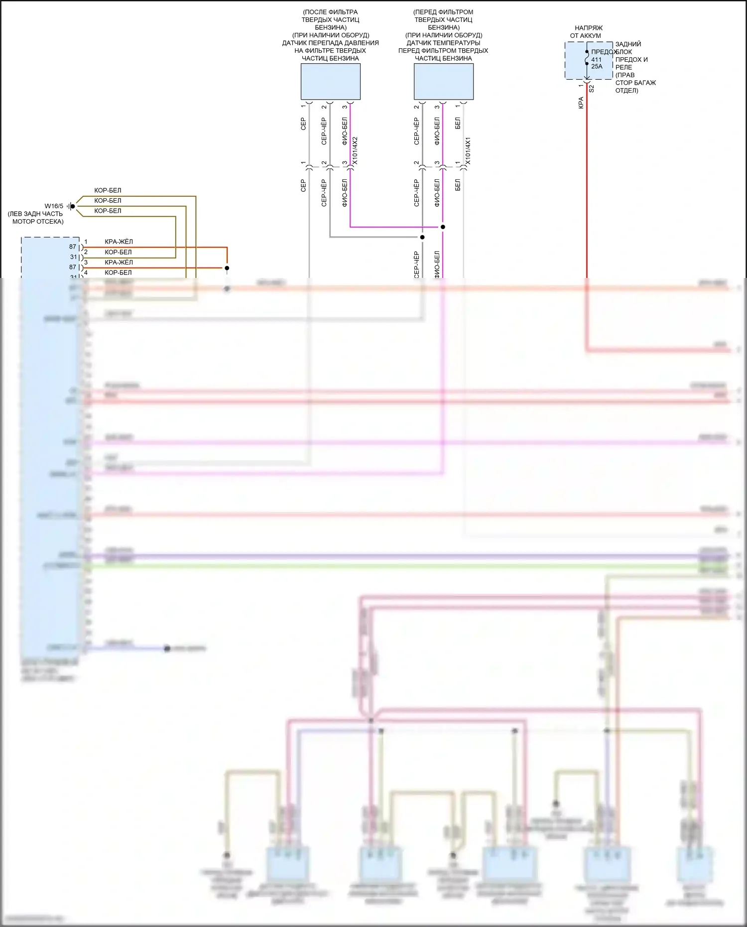 Двигатель — Электросхема двигателя 2.0л турбо — Электросхема двигателя 2.0л турбо (1 из 8). Mercedes-Benz E-класс All-Terrain S213 рестайлинг (2020-2024)