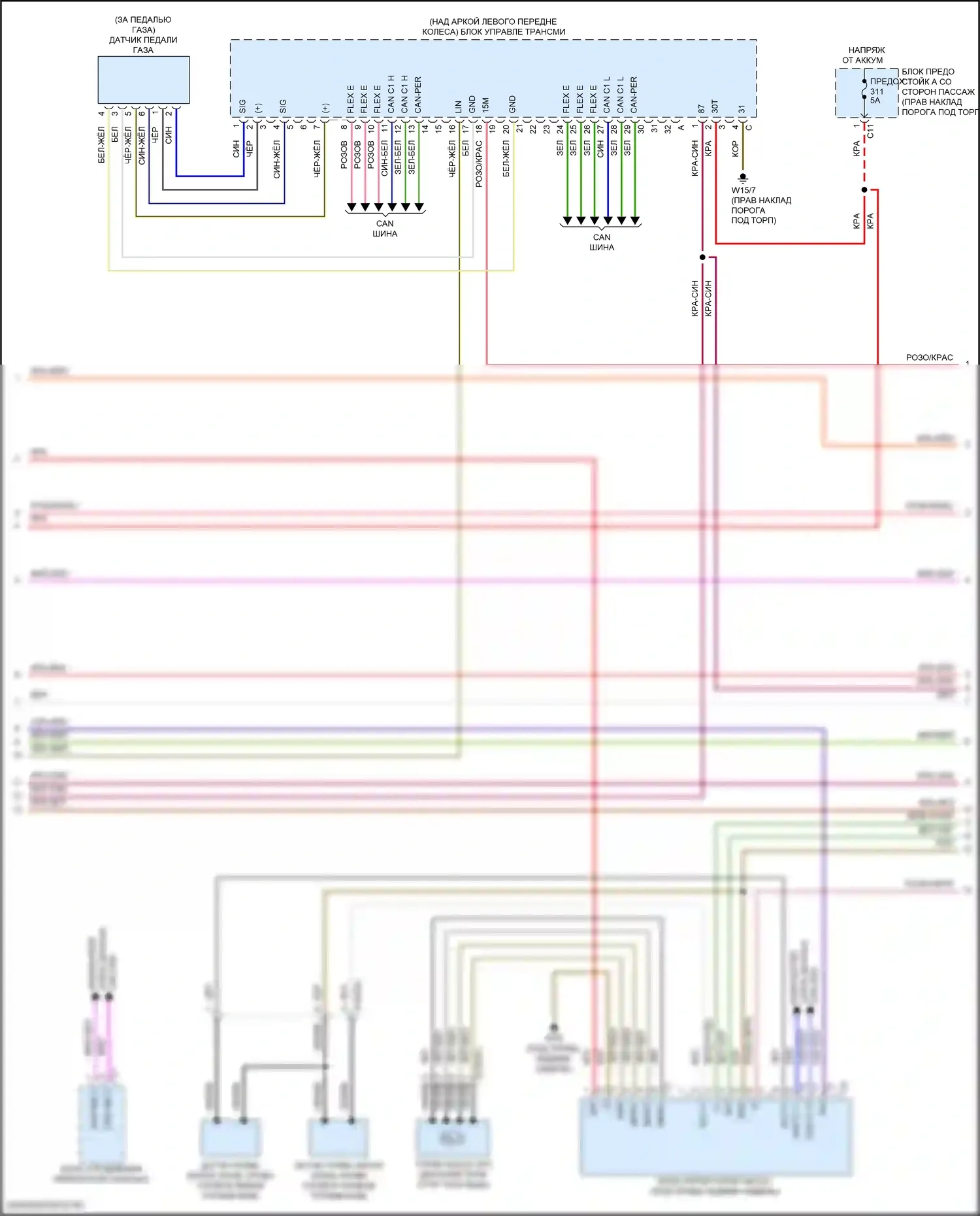Двигатель — Электросхема двигателя 2.0л турбо — Электросхема двигателя 2.0л турбо (2 из 8). Mercedes-Benz E-класс All-Terrain S213 рестайлинг (2020-2024)