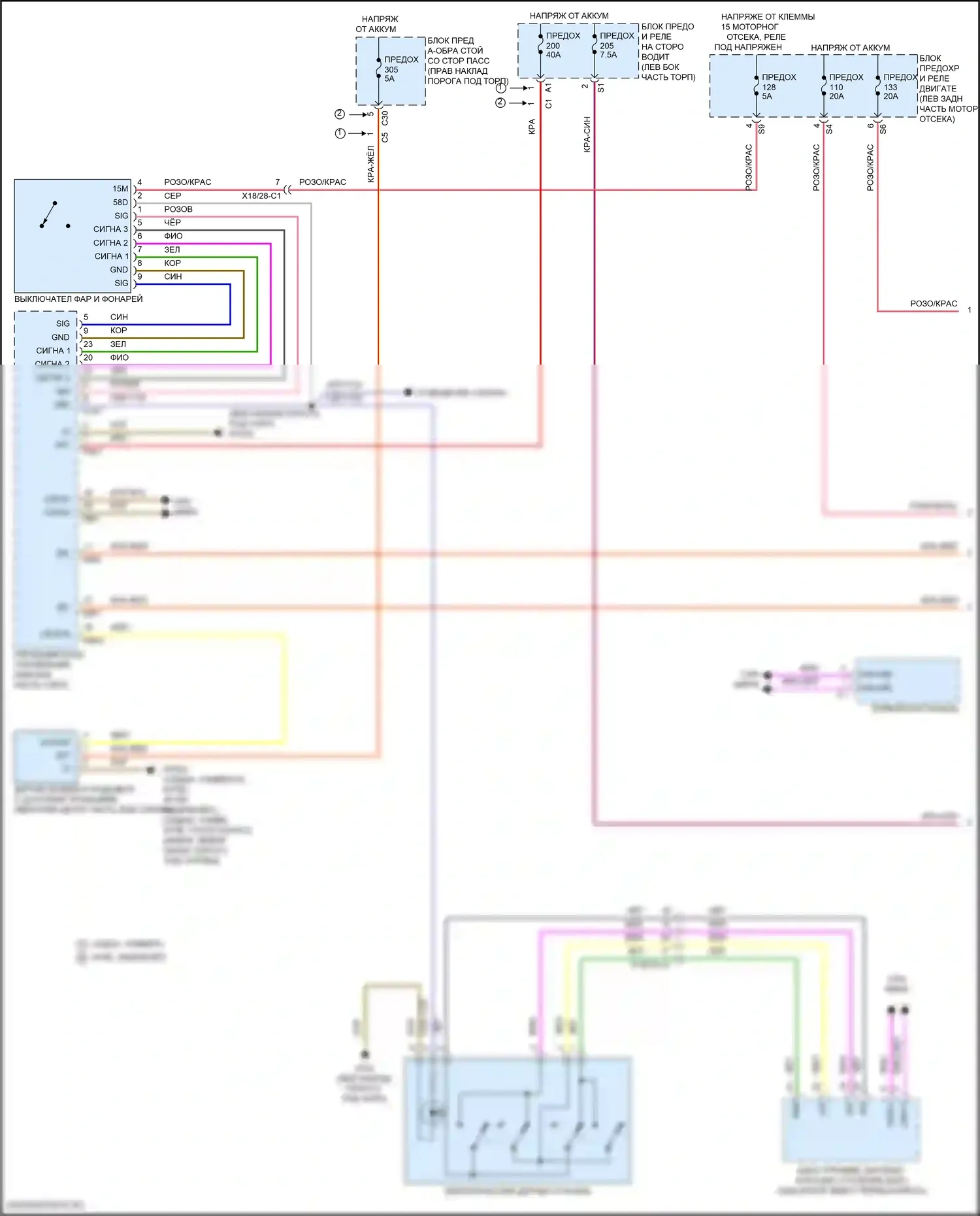 Фары — Электросхема фар, со статическими светодиодными фарами — Электросхема фар, со статическими светодиодными фарами (1 из 2). Mercedes-Benz E-класс All-Terrain S213 рестайлинг (2020-2024)