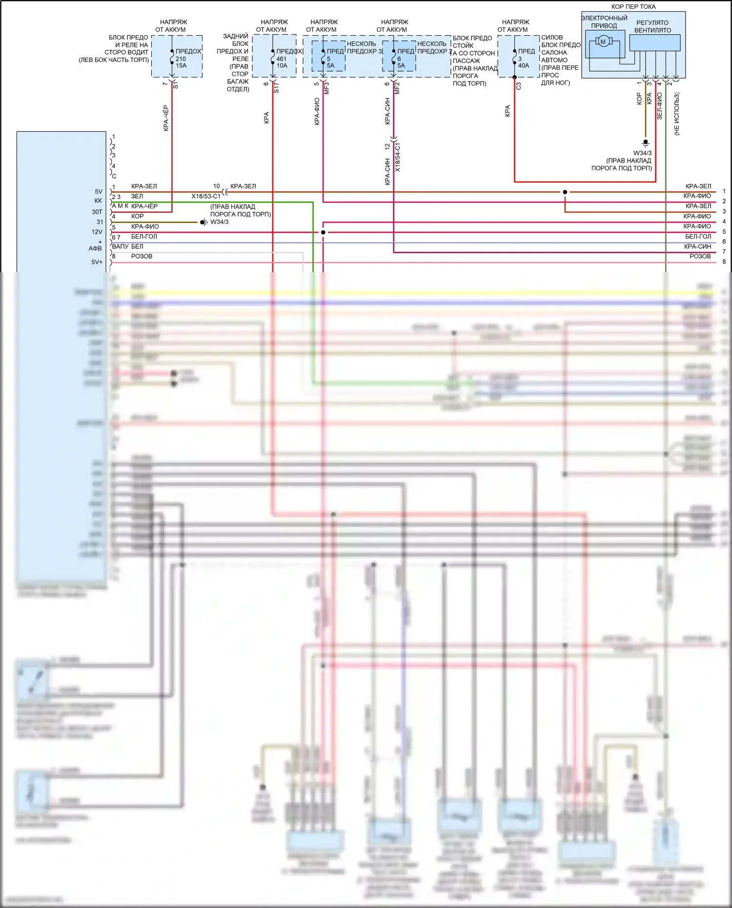 Кондиционирование воздуха — Электросхема климат контроля — Электросхема климат контроля (1 из 3). Mercedes-Benz E-класс All-Terrain S213 рестайлинг (2020-2024)