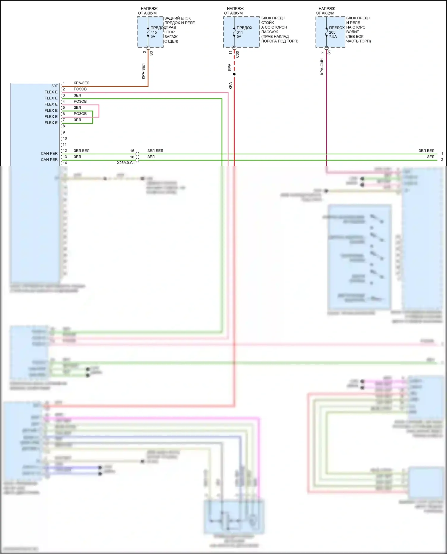 Круиз-контроль — Электросхема круиз-контроля — Электросхема круиз-контроля (1 из 2). Mercedes-Benz E-класс All-Terrain S213 рестайлинг (2020-2024)