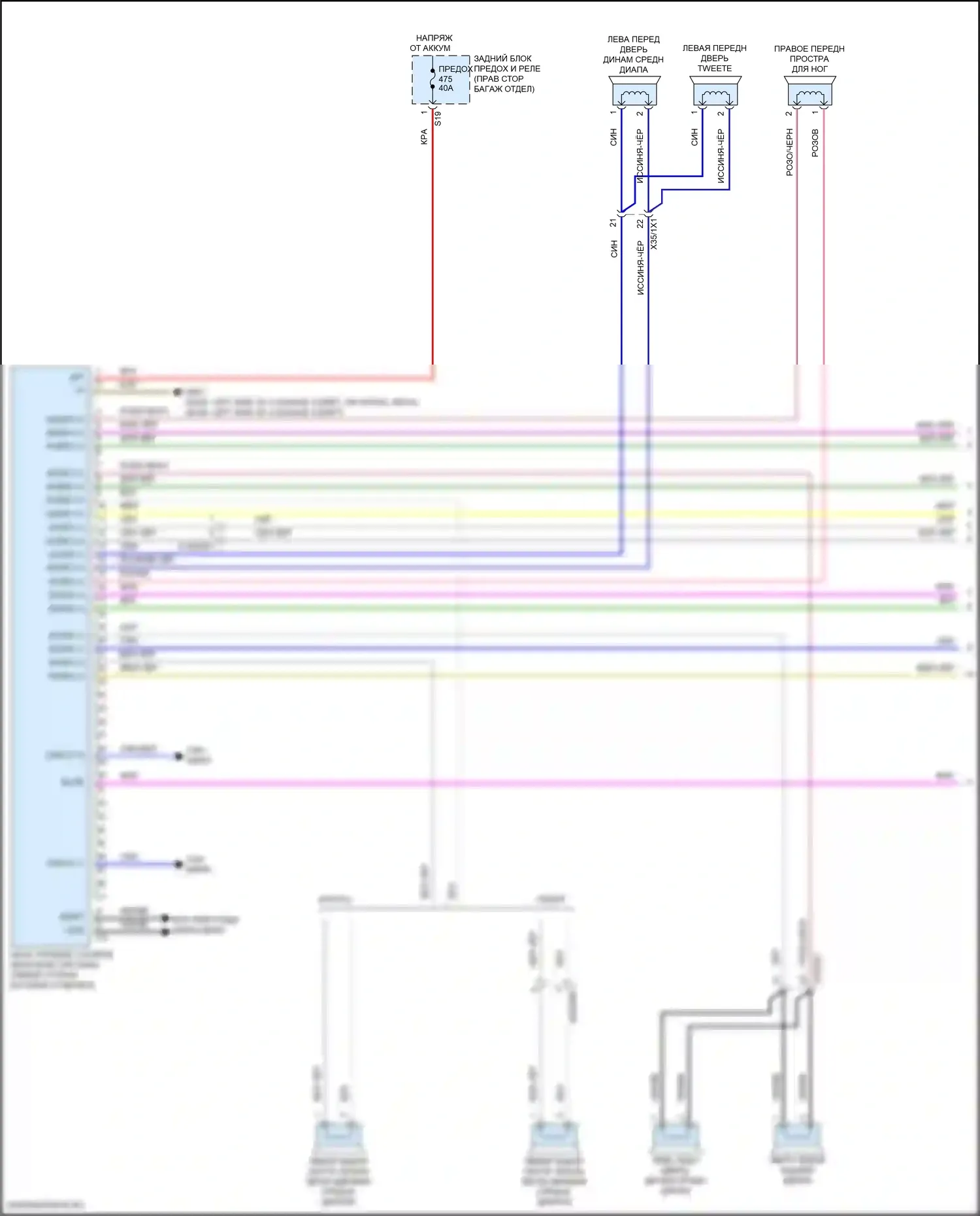 Магнитола — Электросхема усилителя звука, с высококачественной звуковой системой — Электросхема усилителя звука, с высококачественной звуковой системой (1 из 2). Mercedes-Benz E-класс All-Terrain S213 рестайлинг (2020-2024)