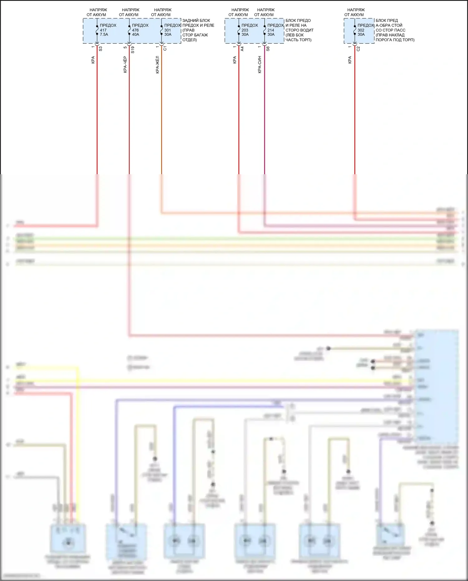 Освещение салона — Электросхема освещения салона, вагон — Электросхема освещения салона, вагон (4 из 6). Mercedes-Benz E-класс All-Terrain S213 рестайлинг (2020-2024)