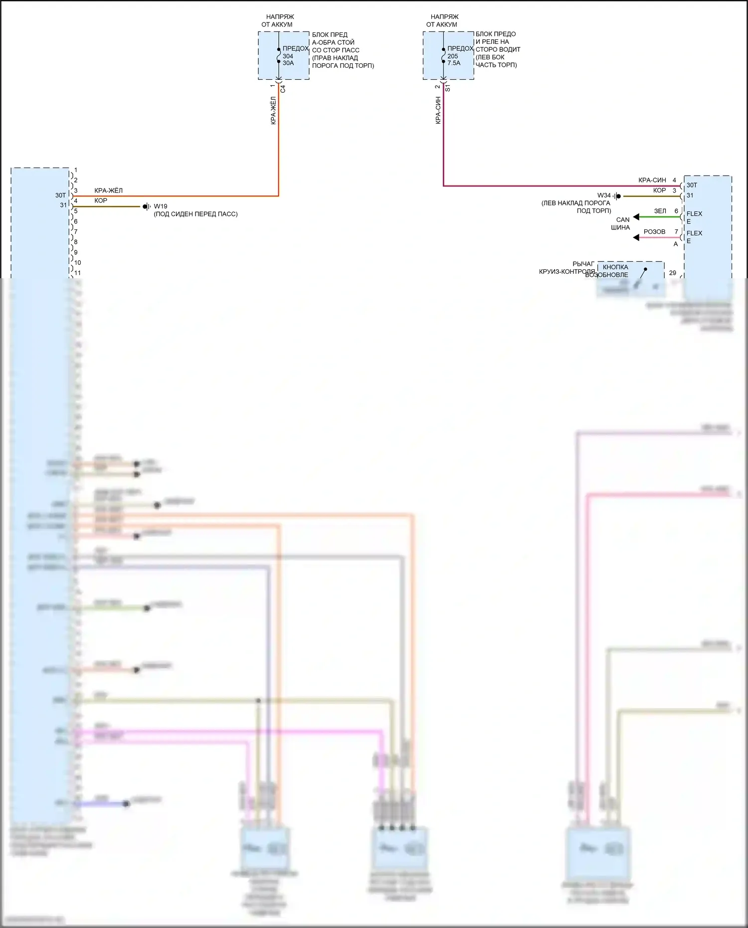 Память — Электросхема сиденья памяти пассажира — Электросхема сиденья памяти пассажира (1 из 2). Mercedes-Benz E-класс All-Terrain S213 рестайлинг (2020-2024)