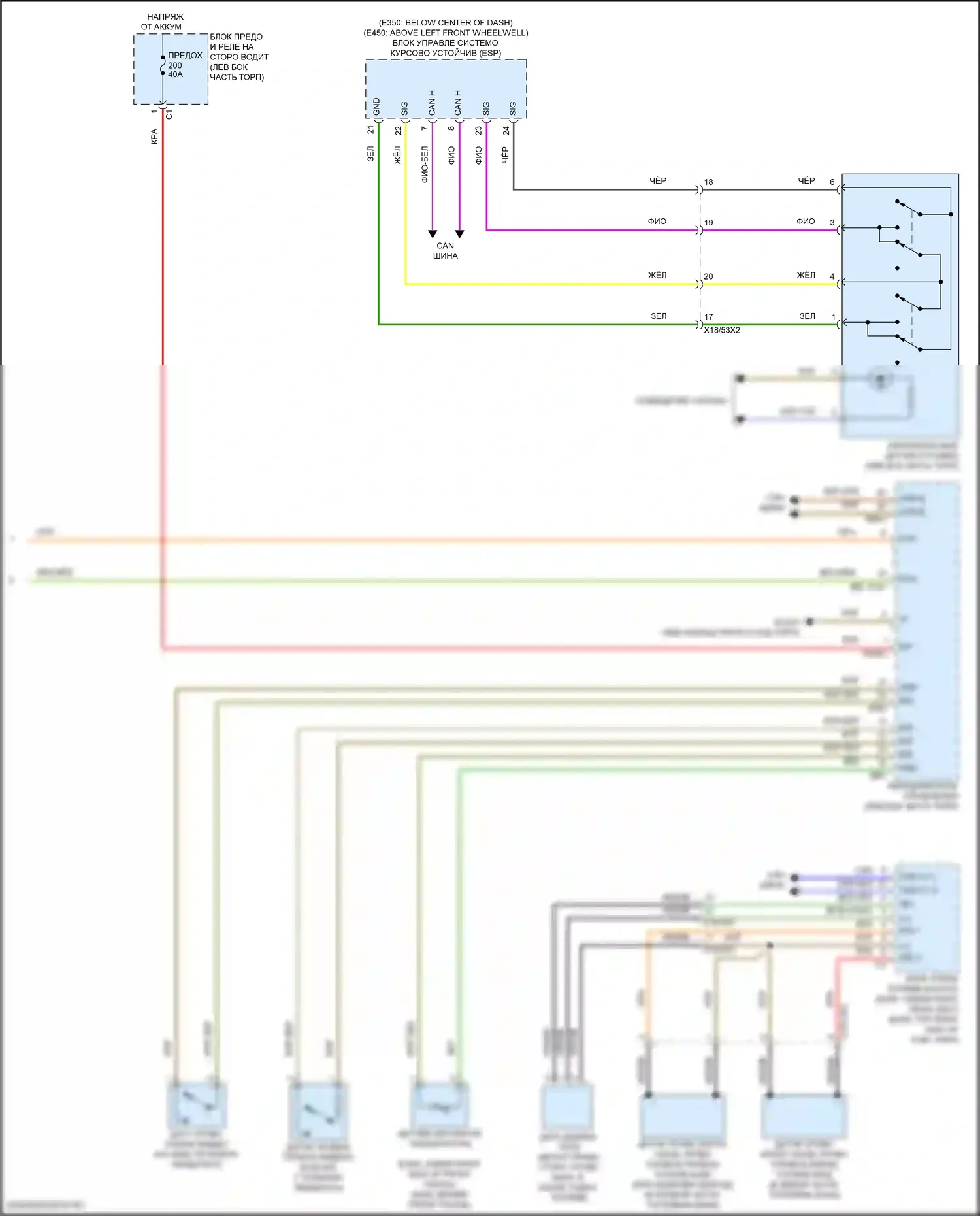 Приборная панель — Электросхема приборной панели, вагон — Электросхема приборной панели, вагон (3 из 3). Mercedes-Benz E-класс All-Terrain S213 рестайлинг (2020-2024)