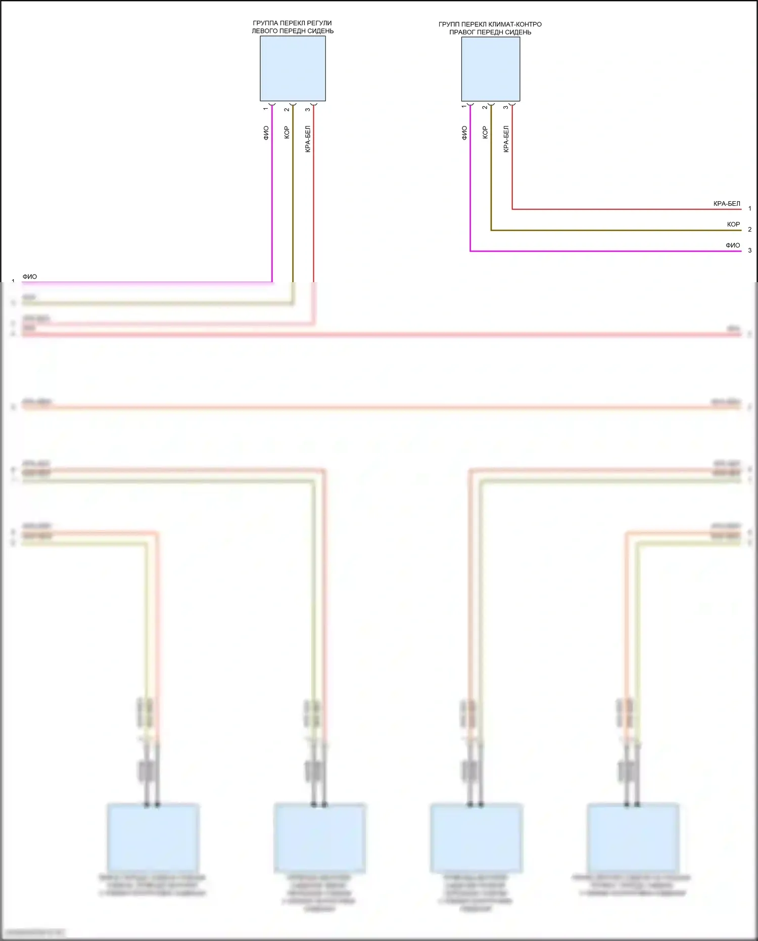 Сиденья — Электросхема передней вентиляции и подогрева сидений, с памятью — Электросхема передней вентиляции и подогрева сидений, с памятью (2 из 3). Mercedes-Benz E-класс All-Terrain S213 рестайлинг (2020-2024)