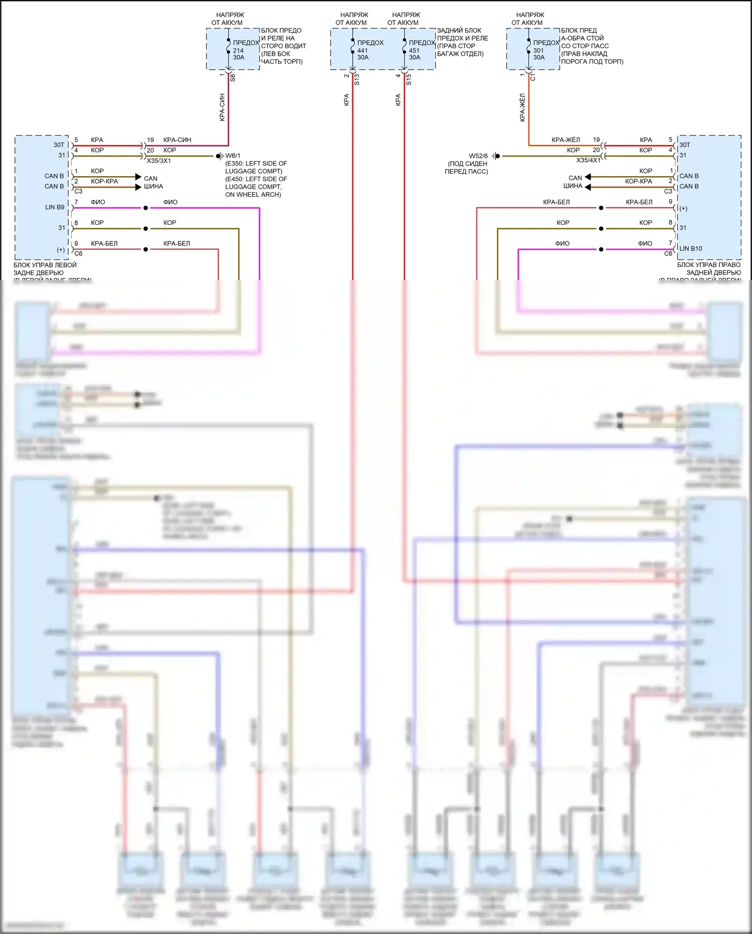 Сиденья — Электросхема задних обогреваемых сидений, с подогревом сидений плюс — Электросхема задних обогреваемых сидений, с подогревом сидений плюс. Mercedes-Benz E-класс All-Terrain S213 рестайлинг (2020-2024)