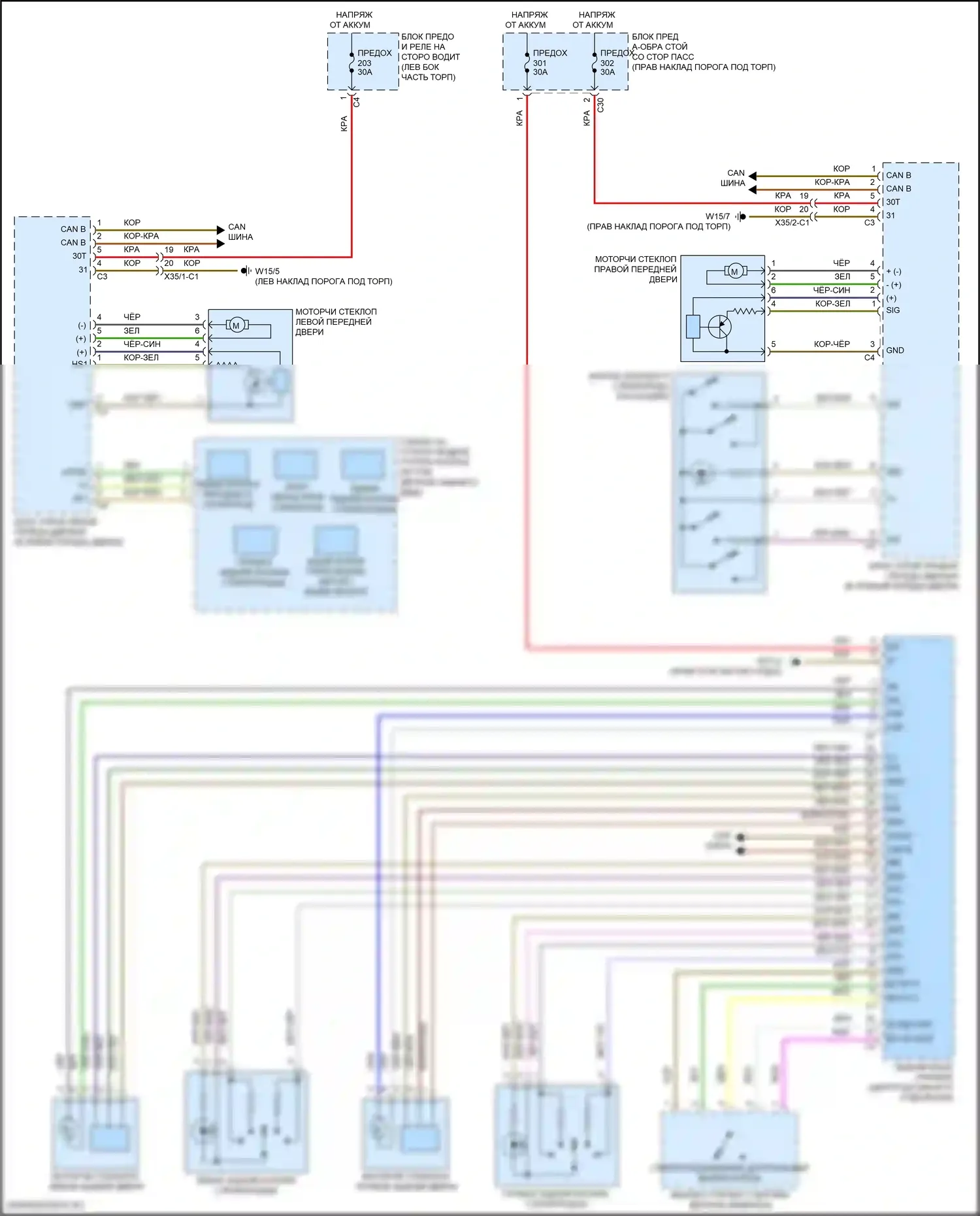 Стеклоподъемники — Стеклоподъемники электросхема, кабриолет — Стеклоподъемники электросхема, кабриолет. Mercedes-Benz E-класс All-Terrain S213 рестайлинг (2020-2024)