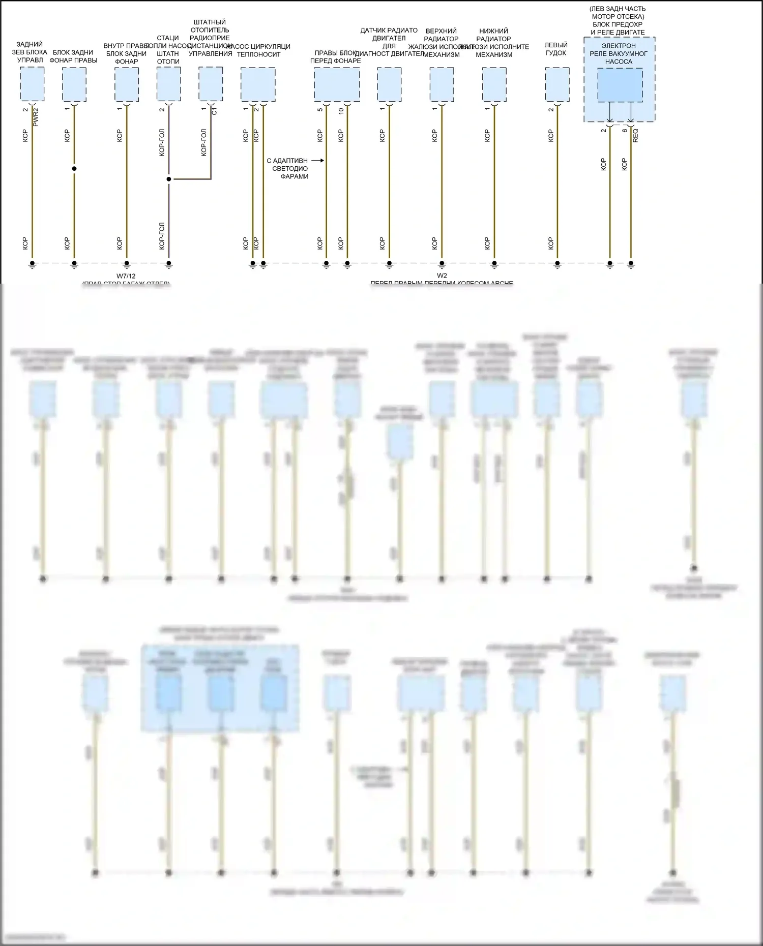Точки подключения масс — Электросхема разводки массы — Электросхема разводки массы (3 из 7). Mercedes-Benz E-класс All-Terrain S213 рестайлинг (2020-2024)
