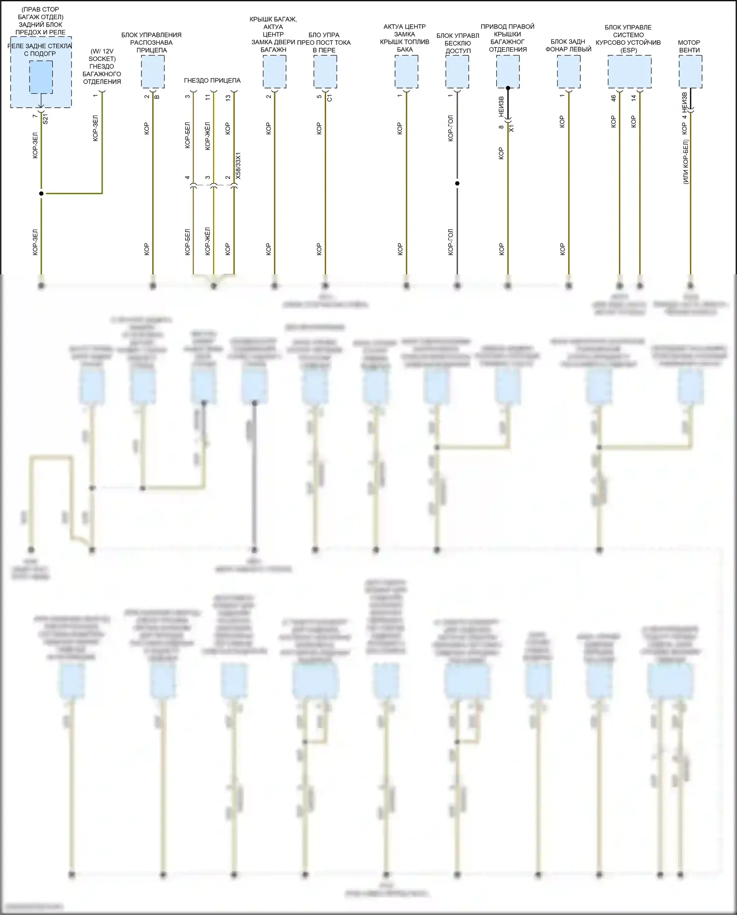 Точки подключения масс — Электросхема разводки массы, седан — Электросхема разводки массы, седан (4 из 7). Mercedes-Benz E-класс All-Terrain S213 рестайлинг (2020-2024)