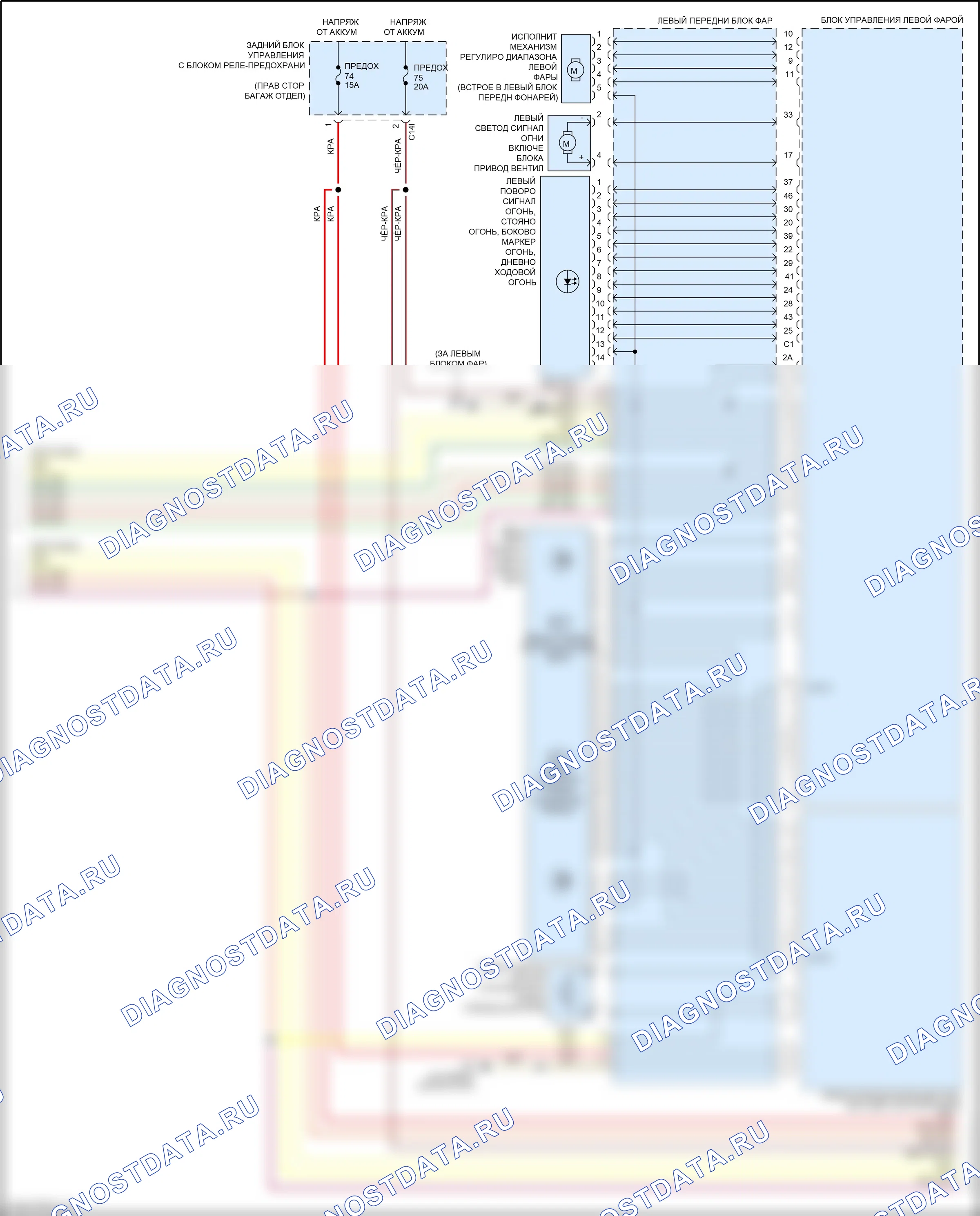 Фары — Электросхема фар, вагон с адаптивными светодиодными фарами — Электросхема фар, вагон с адаптивными светодиодными фарами (2 из 3). Mercedes-Benz E-класс W212/S212/C207/A207 рестайлинг (2013-2016)
