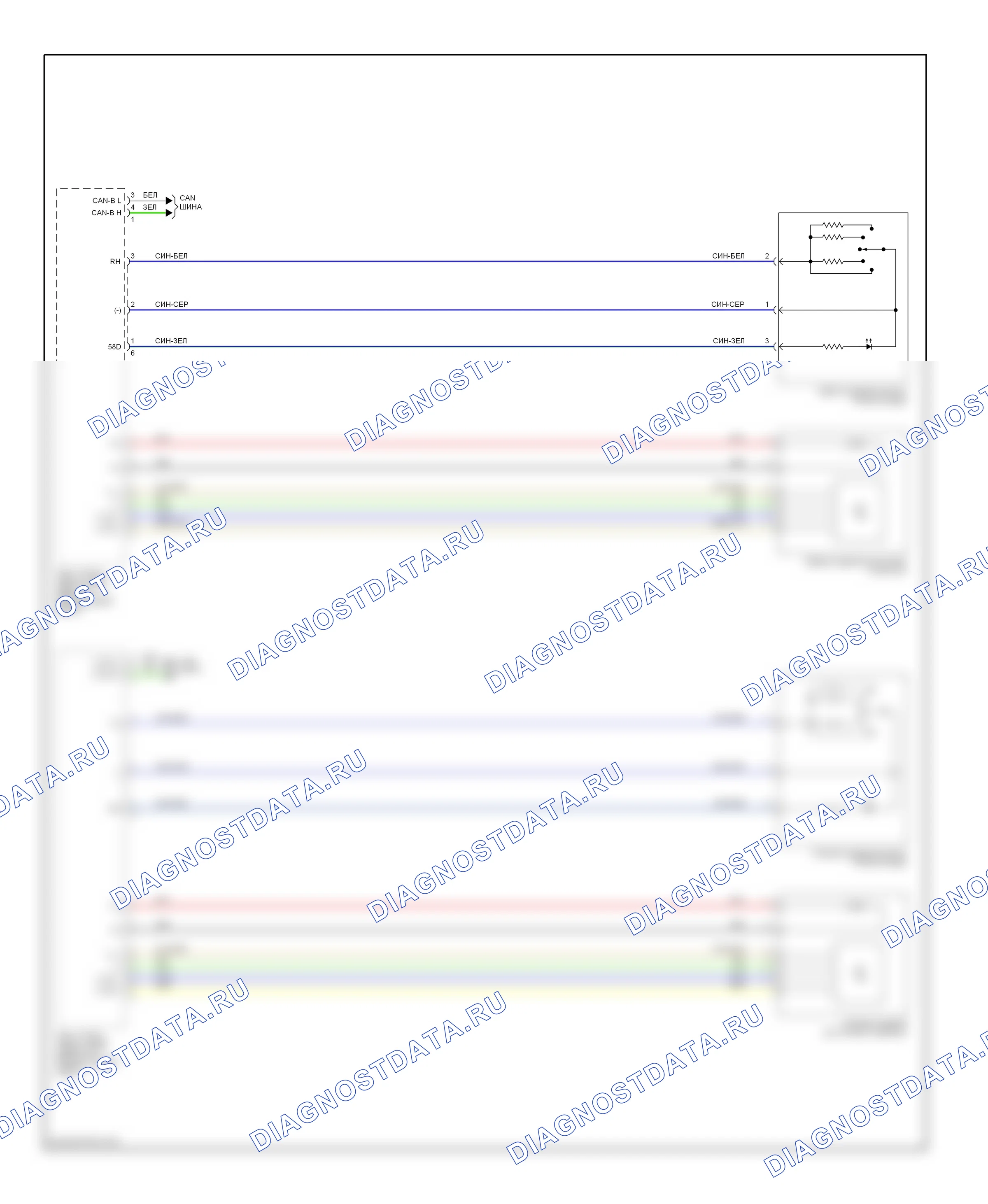 Стеклоподъемники — Электросхема стеклоподъемников — Электросхема стеклоподъемников (2 из 2). Mercedes-Benz S-класс AMG W220 (1999-2002)