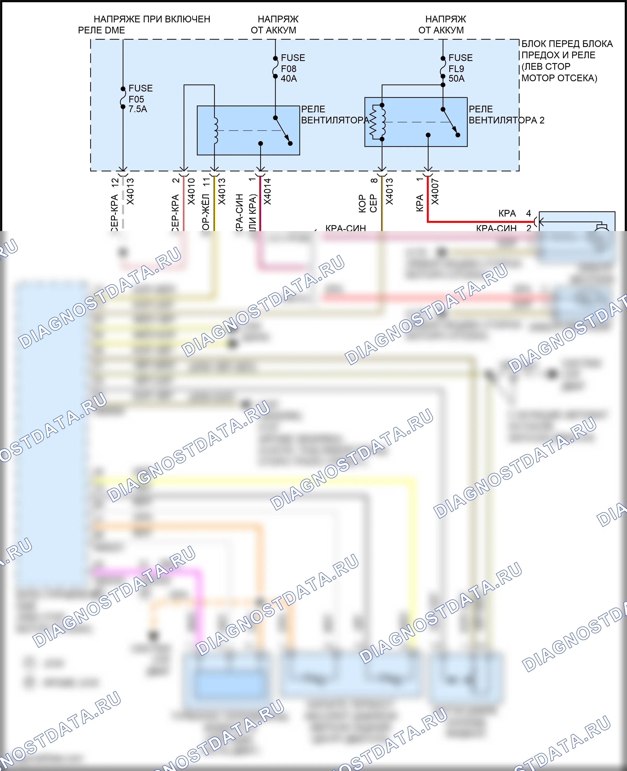 Вентилятор охлаждения 1.6л турбо — 1,6л турбо, электросхема вентилятора охлаждения — 1,6л турбо, электросхема вентилятора охлаждения. MINI Cooper II рестайлинг (2010-2015)