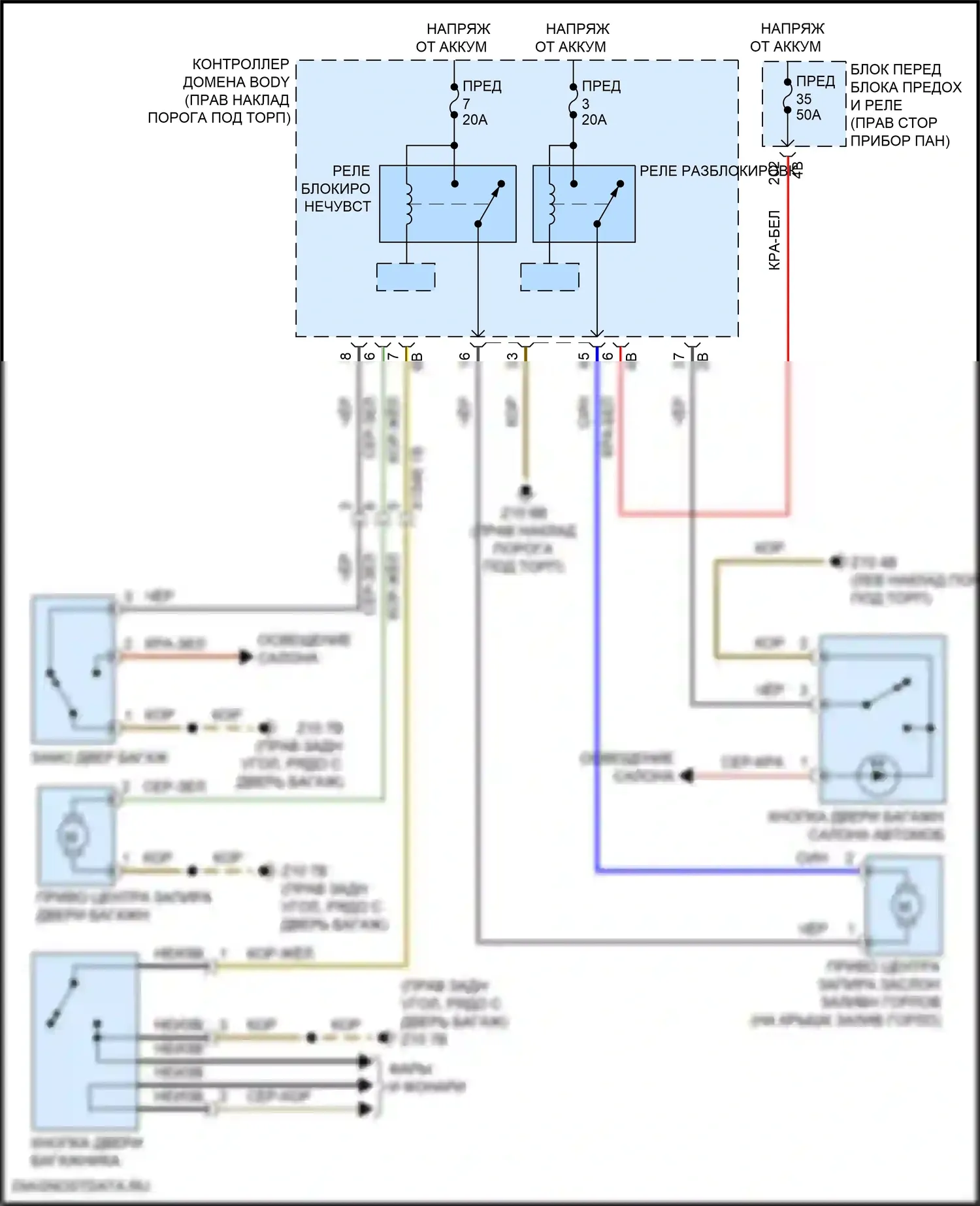 Багажник, задняя дверь, лючок топливного бака — Электросхема открытия багажника и лючка топливного бака, кабриолет — Электросхема открытия багажника и лючка топливного бака, кабриолет. MINI Cooper III рестайлинг 2 (2021-2024)
