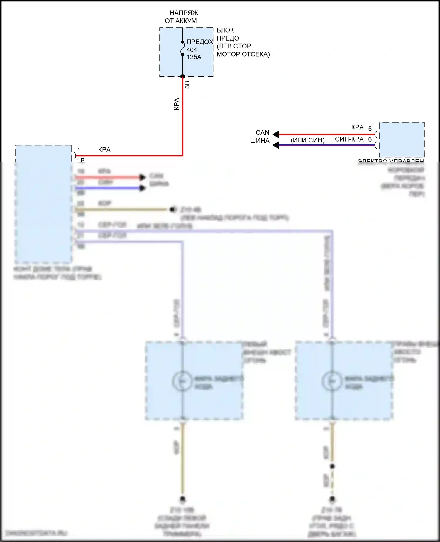 Фары и фонари — Электросхема фонарей заднего хода — Электросхема фонарей заднего хода. MINI Cooper III рестайлинг 2 (2021-2024)