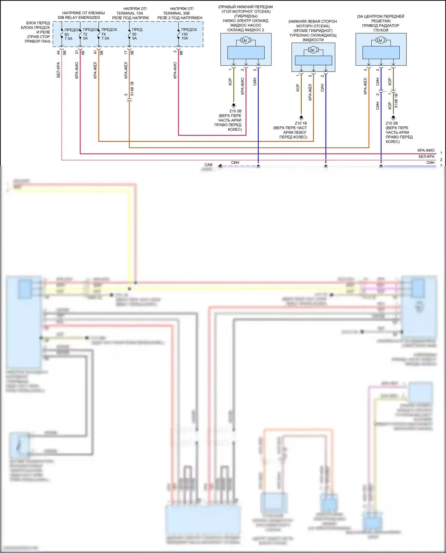 Кондиционирование воздуха — Электросхема климат контроля, кроме электрического — Электросхема климат контроля, кроме электрического (3 из 4). MINI Cooper III рестайлинг 2 (2021-2024)