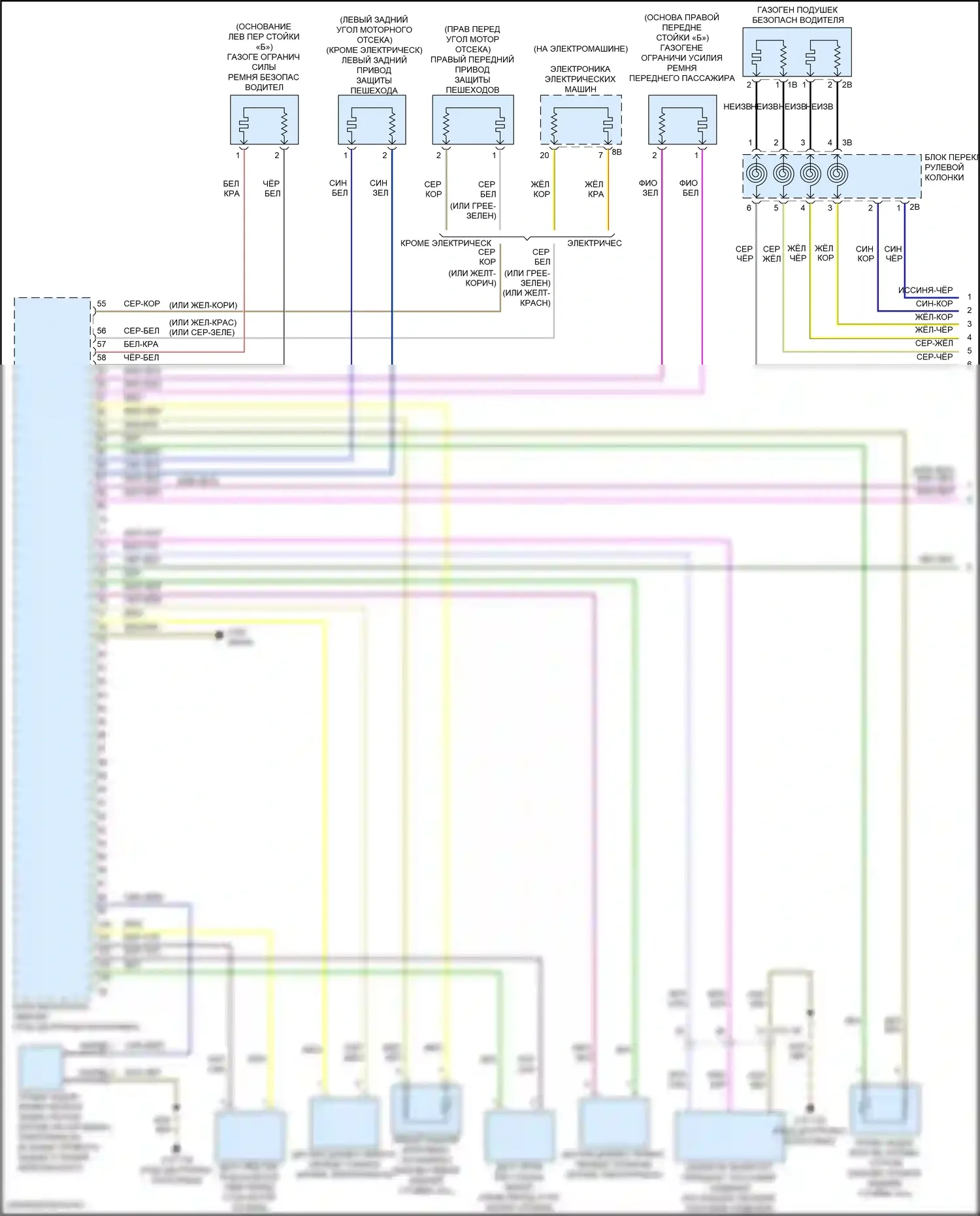 Подушки безопасности — Электросхема подушек безопасности — Электросхема подушек безопасности (1 из 3). MINI Cooper III рестайлинг 2 (2021-2024)