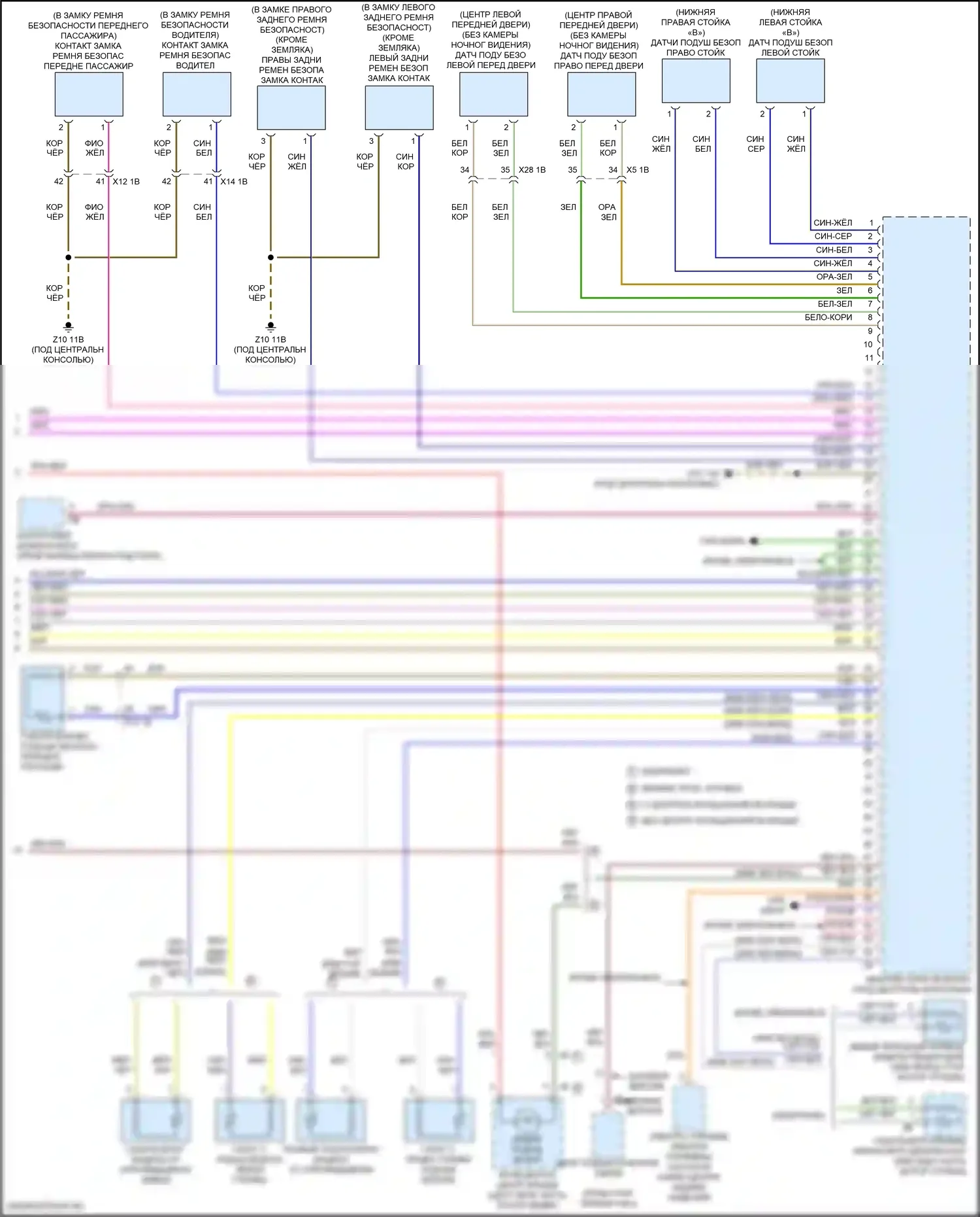 Подушки безопасности — Электросхема подушек безопасности — Электросхема подушек безопасности (3 из 3). MINI Cooper III рестайлинг 2 (2021-2024)